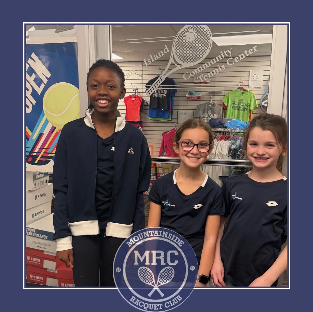 Nalia Elisabeth Oloa, Maeve Donnelly and Dalia Manelis finished 2nd, 4th and 5th respectively out of 12 girls at the USTA Junior Circuit Green Ball Tournament at The College of Staten Island this weekend. They are a part of our Advanced Green Ball Match Play program. Go Green Ball Girls!
.
.
.
.
. #mountainsideracquetclub #tennis #youthtennis #usta #usta_eastern