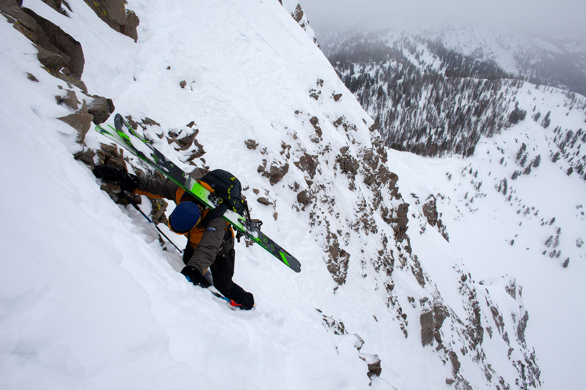 I went back into the archives today to find images from a ski line we did in 2012. I couldn't remember if we skied from the top of the peak or not? The image told the story of how we traversed a slope above some rocky terrain to gain entry into a beauty of a couloir!
#steepskiing #humanpowered #couloir #backcountry #backcountryskiing #adventure