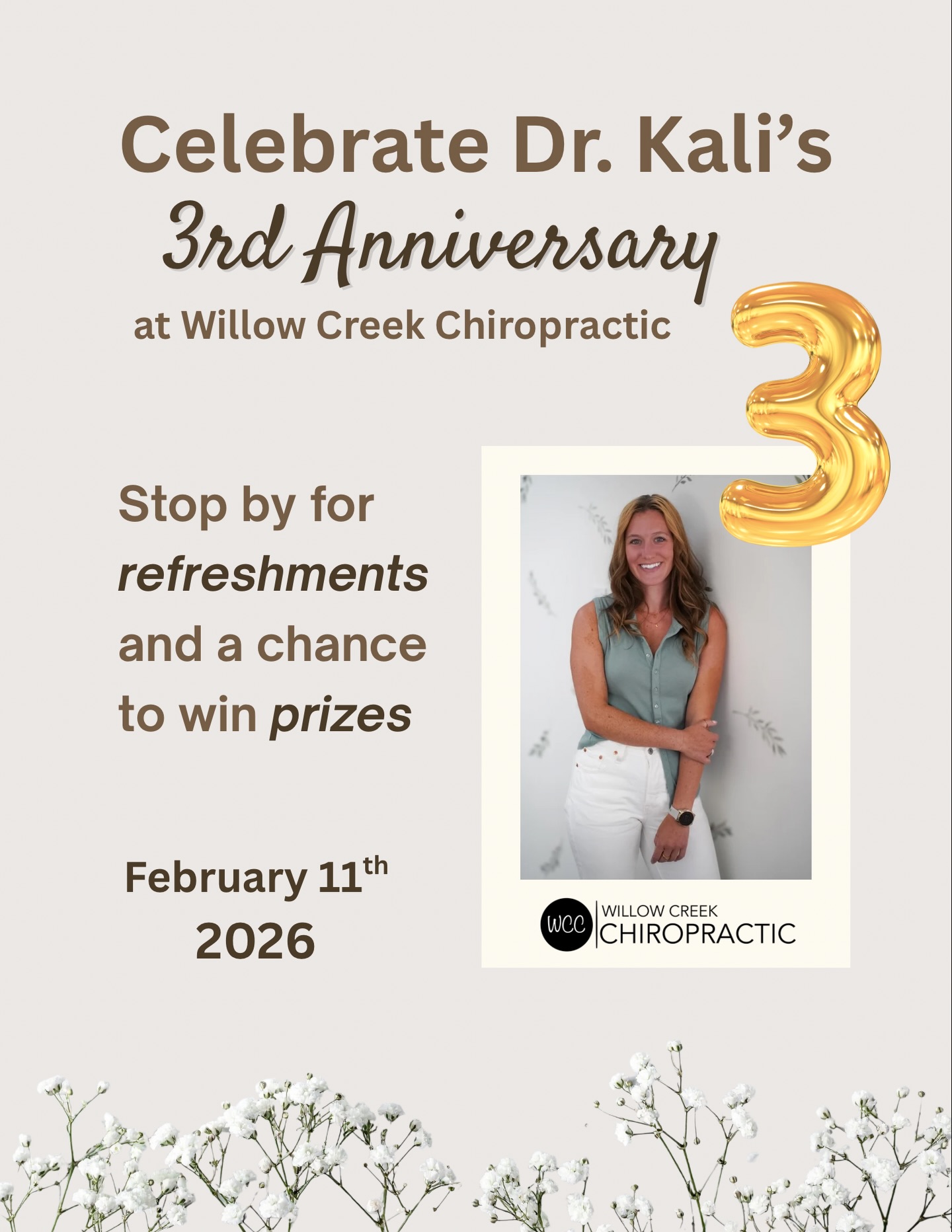 Three years down and so much to celebrate! 🥳
Help us celebrate Dr. Kali on February 11th with refreshments, prizes, and gratitude for an incredible owner.
#3years #celebrate