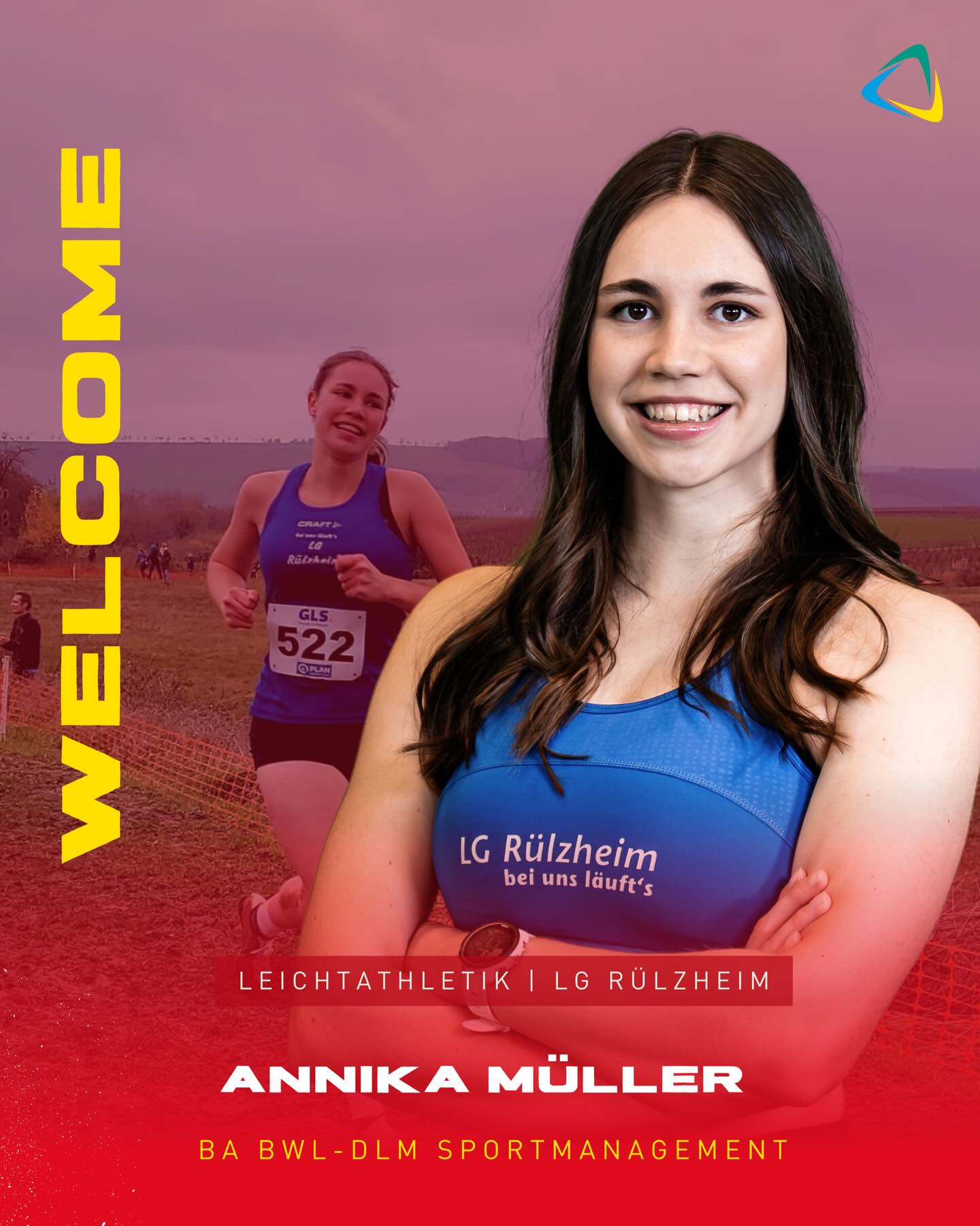 ??♀️➡️Annika Müller??♀️➡️
Neuzugang #6
Sportart: Leichtathletik: Mittelstrecke
Verein: LG Rülzheim
Studium: BA BWL-DLM Sportmanagement
Hochschule: @dhbwheilbronn
Erfolge: 9. Platz Deutsche Meisterschaft U20 Berglauf (2024) 6. Platz Deutsche Meisterschaft U20 Berglauf (2023), 4. Platz Süddeutsche Meisterschaft U23 5000m (2023)
Hintergrundbild: Privat | Bild 2: Antoine de Padou Izere Shima