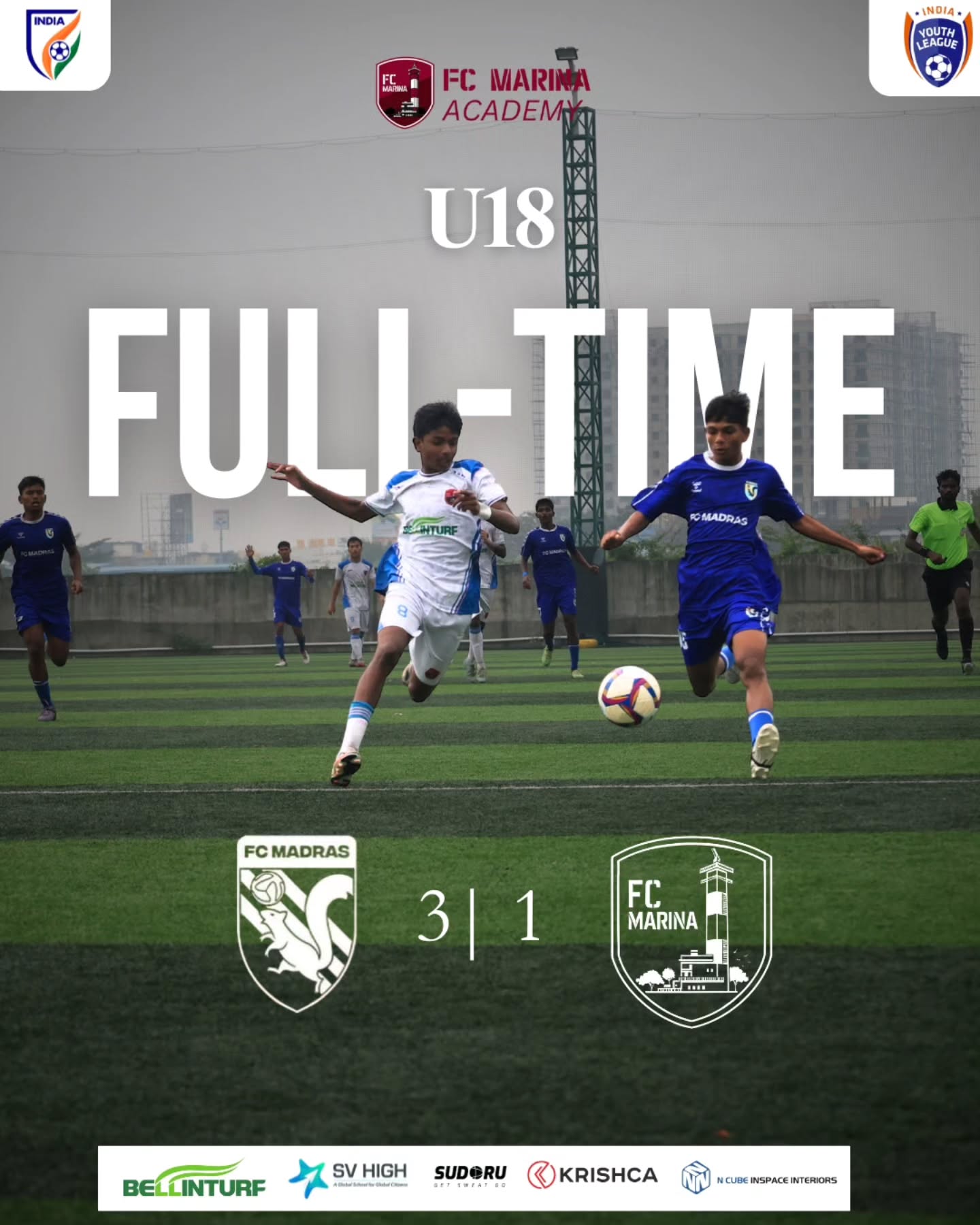Full-Time💥 | FC Marina boys playing strong till the end.🔥
#footballgames #sports #aiff #fulltime #academy