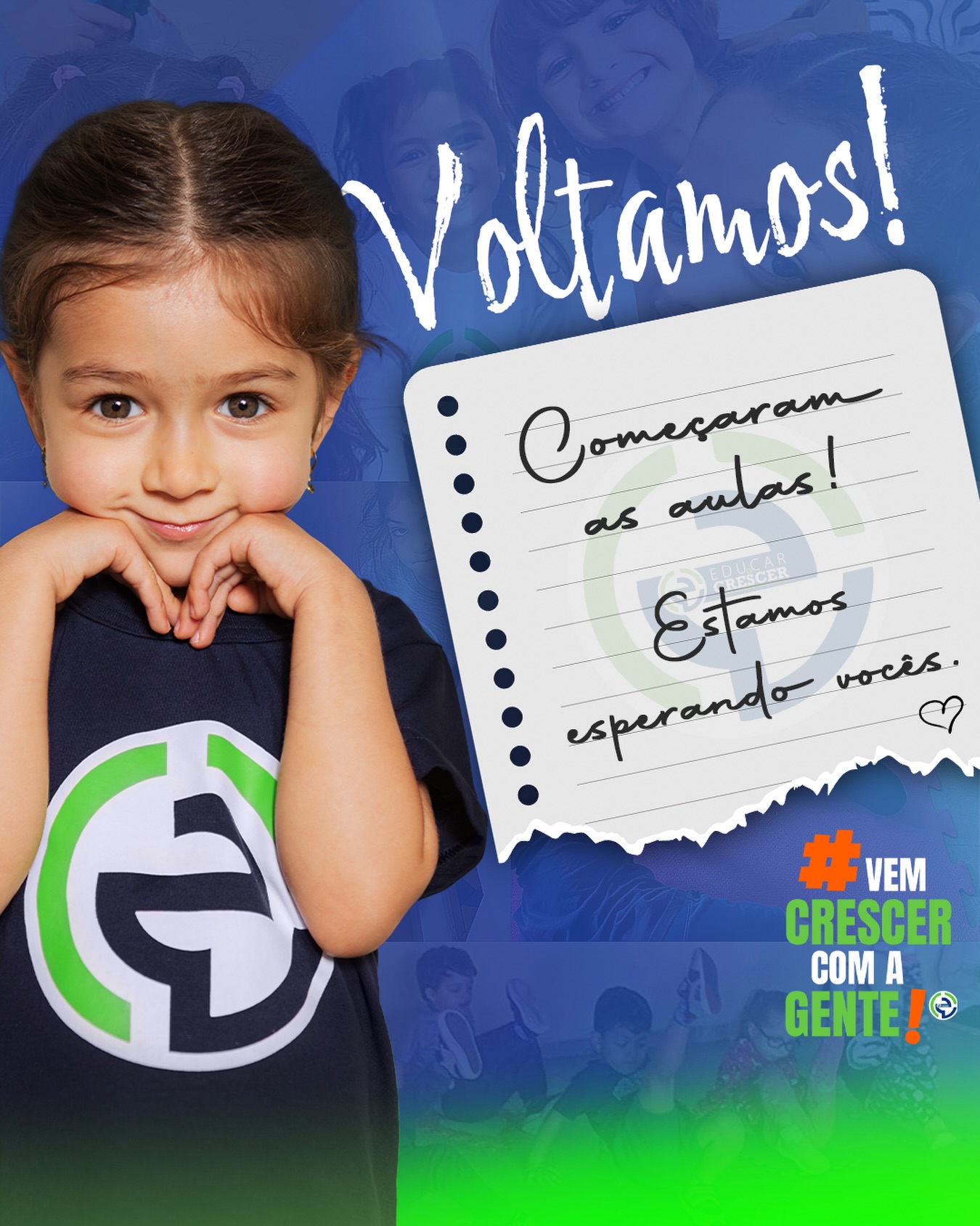 A escola já abriu as portas, o coração e os braços. 💛✨
Hoje começamos um novo capítulo, e estamos prontos para receber cada sorriso de volta!
💚 Venha conhecer a Educar e Crescer, onde cada passo é uma descoberta!
Acesse educarecrescer.com 📲
#EducarECrescer #VoltaÀsAulas #PrimeiraInfância