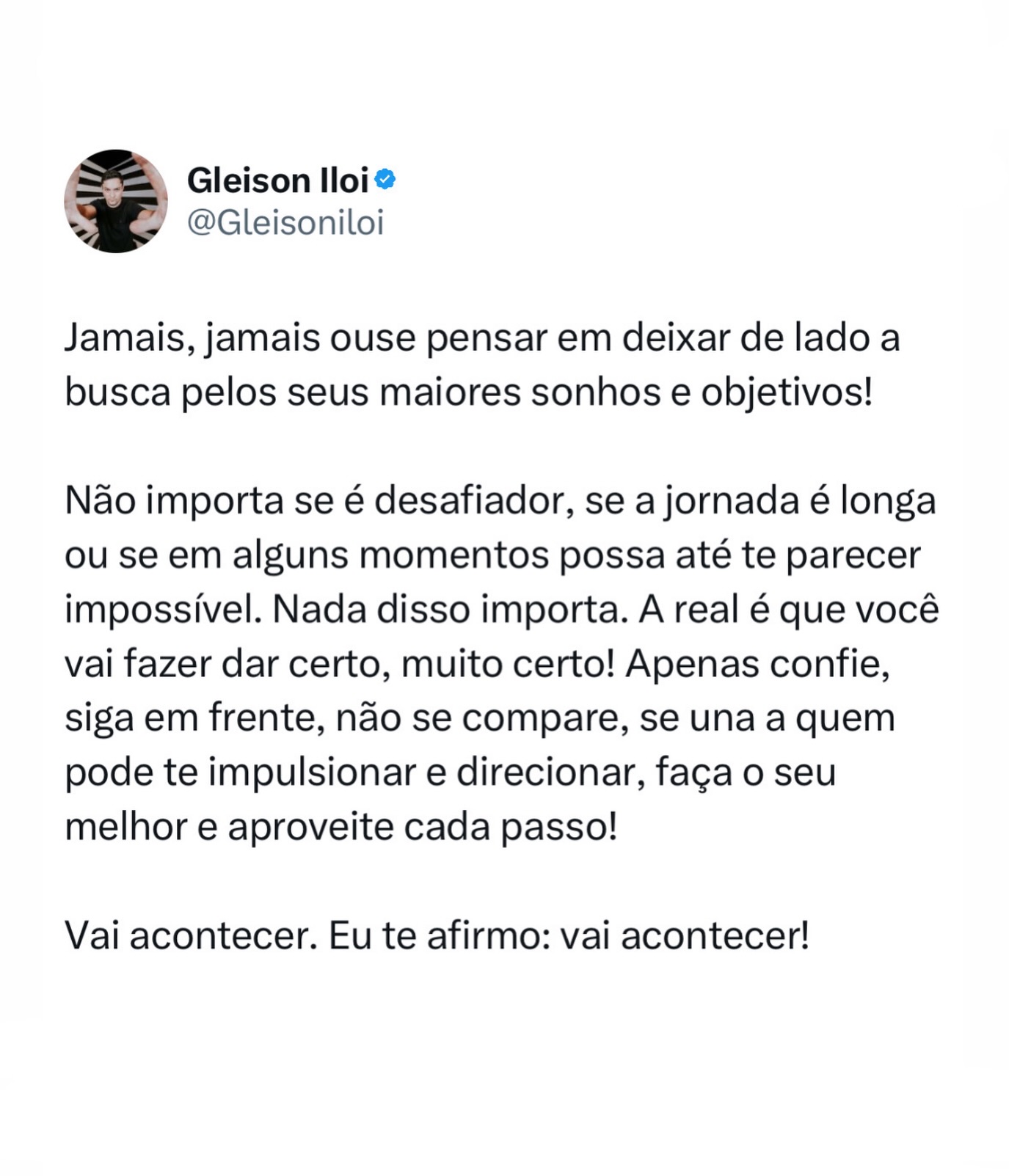 Você está em construção, siga!
Para e pensa um pouco: seus objetivos e sonhos são bem altos não são? Pois é, objetivos e sonhos altos exigem também alto nível de construção, movimento e ação. É um processo e você está nele.
Você está decidindo, movimentando, iniciando e continuando. Siga e aprimore.
Aprimore suas estratégias, aprimore suas relações, aprimore seus planos, aprimore suas ações, afinal, cada movimento, por menor que seja deixa sua contribuição na construção. Não ignore o simples. Não ignore o básico. E se posso te aconselhar, tenha apoio, tenha um olhar externo que te ajude e te oriente. Te aconselho isso porque eu sei o quanto é importante ter sustentação. Poucos têm e quem tem voa. Com apoio e suporte você toma melhores decisões, faz mais, é mais assertivo e consequentemente tem melhores resultados.
Confia e siga. Se precisar de apoio e direção me chama. Será especial estar ao seu lado!
Vamos juntos!