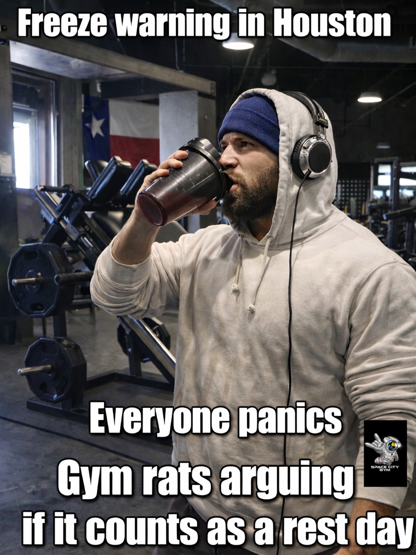 ๐ฅถ yes we are open but drive safe, be smart, and be careful yall ๐
#houstonweather #itscold #warmup #๐ฅถ #spacecitygym