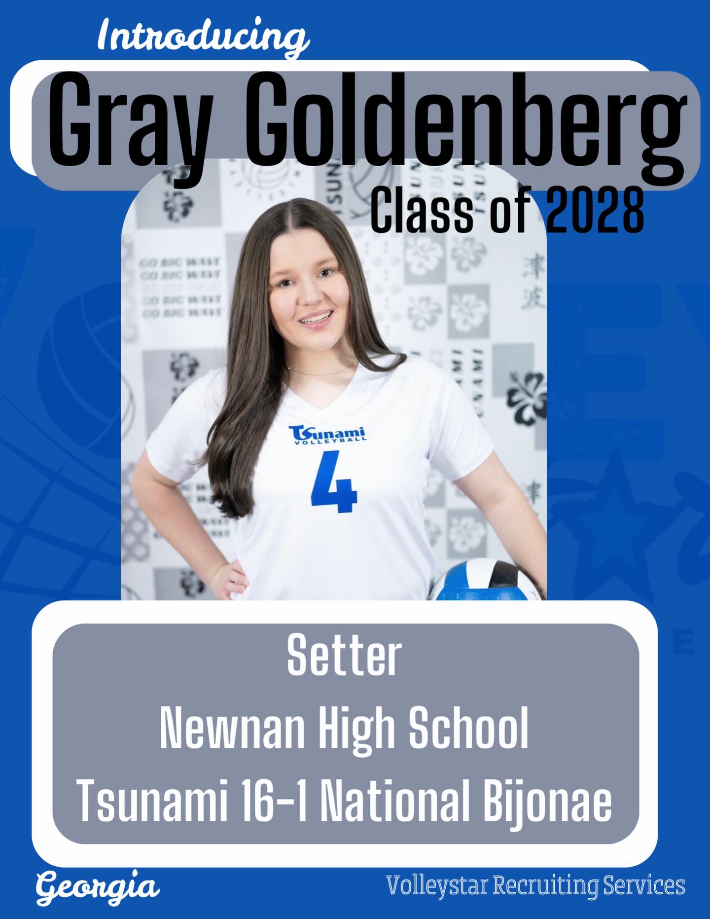 ⭐️ Introducing Gray Goldenberg ⭐️
Gray is a sophomore setter from Newnan, Georgia that we’ve had the pleasure of training over the past 3 years.
Gray is all of the things that you want out of a teammate - great attitude, hard worker, always a positive influence, and is constantly in the gym trying to get quality reps. Gray is a solid setter with a strong court presence that can deliver consistent sets to her teammates.
Some of Gray’s accolades:
✨2024: High School Best Teammate Award
✨2026: Varsity 2nd place in Region (Georgia High School Association)
✨2026: Varsity made it to the 5A Sweet 16 for Georgia Public High Schools
We are excited to work with Gray in her recruiting journey!