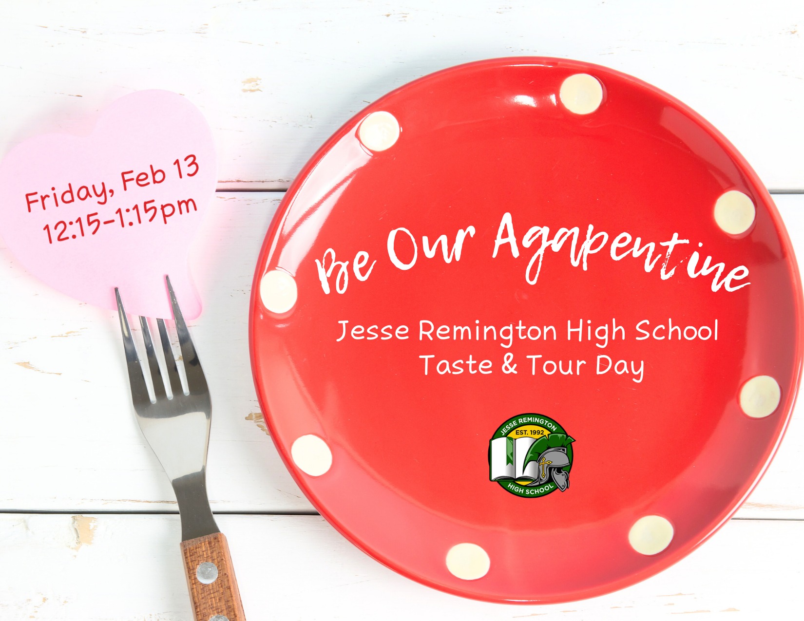 Be our Agapentine â€ïž Join us for lunch, community, and a taste of what makes JRHS special.
Register at www.jrhs.org/agape-lunch.