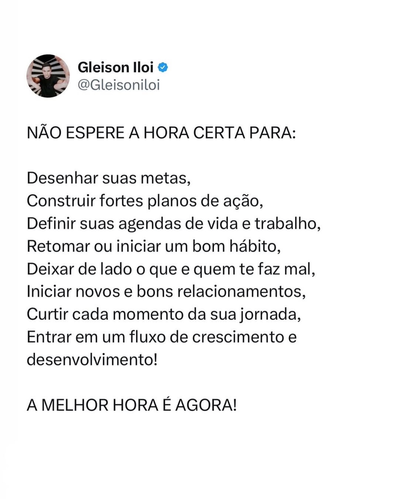 A melhor hora é agora ?
A real é que estamos passando por um momento especial, onde quem conseguir colocar estratégia, organização e direção nos seus movimentos, irá colher muitos resultados.
Em uma era onde infelizmente muita gente sente-se sem rumo, travado, cheio de inseguranças e medos, ter o poder de decidir e avançar se torna um grande diferencial.
Eu tenho a honra de estar ao lado de mentorados incríveis e ver avanços absurdos acontecerem, tanto pessoais como nos negócios e, isso só é possível porque o mentorado para, organiza, constrói estratégia e acima de tudo: se movimenta!
O mundo é de quem se move, por isso se tenho um conselho que posso te dar é: movimente-se!
Movimente-se e deixe a mágica do movimento agir ✨
Bora, estamos fechando o primeiro mês do ano e tem muito tempo para fazer coisas incríveis! Te espero no link da bio ??