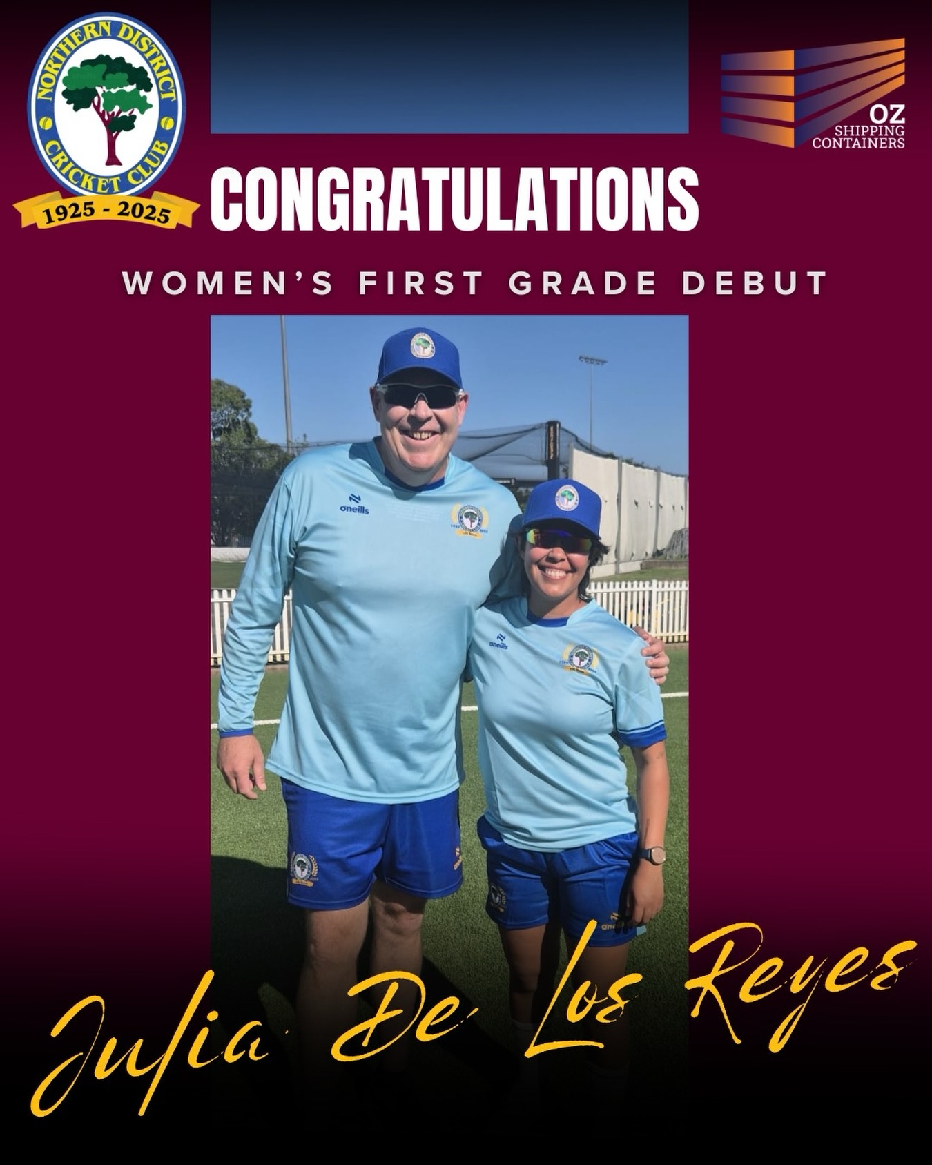 Women’s 1st Grade Debut – Julia De Los Reyes 🌳
Proudly brought to you by Oz Shipping Containers
Rangers would like to congratulate Julia De Los Reyes on her Women’s 1st Grade debut for the club.
After some strong performances in 2nd Grade before Christmas, Julia earned her well-deserved place in the Women’s 1st Grade team.
A fantastic achievement, congratulations Julia! 👏