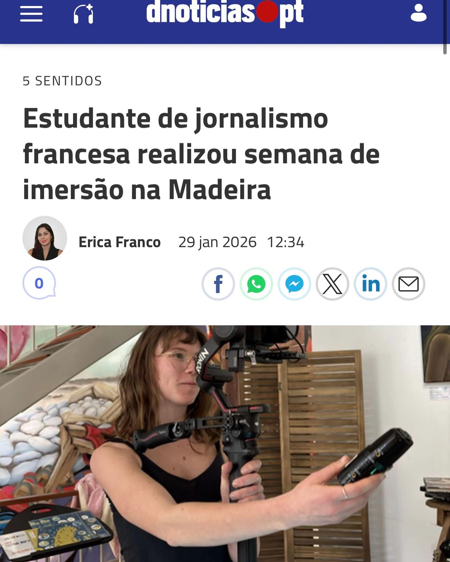 Journalists writing about journalists — this is what true cultural exchange looks like 💛
A big thank you to Diário de Notícias da Madeira @dnoticiaspt for the media support and for sharing this beautiful moment with us.
Welcome, Manon @manon_lmn__ — and thank you for turning our daily life into stories ✨📰 #artemassociation #arthubmadeira #youngjournalists