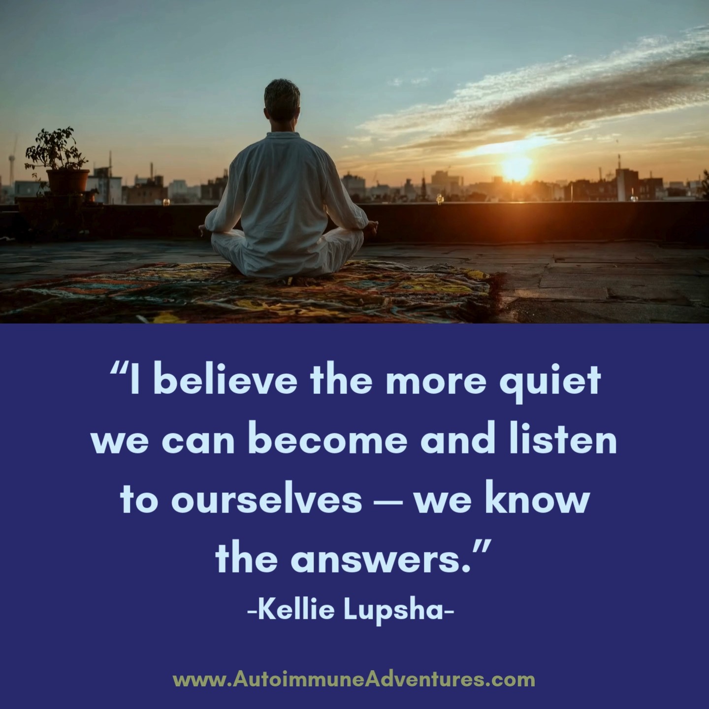 Living with chronic illness often means being surrounded by noise — conflicting medical advice, endless opinions, symptom tracking, and the pressure to “figure it all out.”
This quote is a powerful reminder that your body is always communicating. Through fatigue, pain, intuition, and subtle signals, it’s offering guidance — if we can slow down enough to listen.
Learning to trust yourself is an act of self-advocacy.
Listening inward is not weakness — it’s wisdom.
🎙️ Join us for a grounding, empowering conversation with Kellie Lupsha on Autoimmune Adventures, releasing February 3rd.
#ListenToYourBody #SelfAdvocacy #ChronicIllnessAwareness #AutoimmuneCommunity #HealingWisdom #IntuitiveHealing #MindBodyHealing #WomenSupportingWomen #HealthIntuition #ChronicPainSupport #HolisticHealthJourney #TrustYourBody #InnerWisdom #PatientEmpowerment #AutoimmuneLife