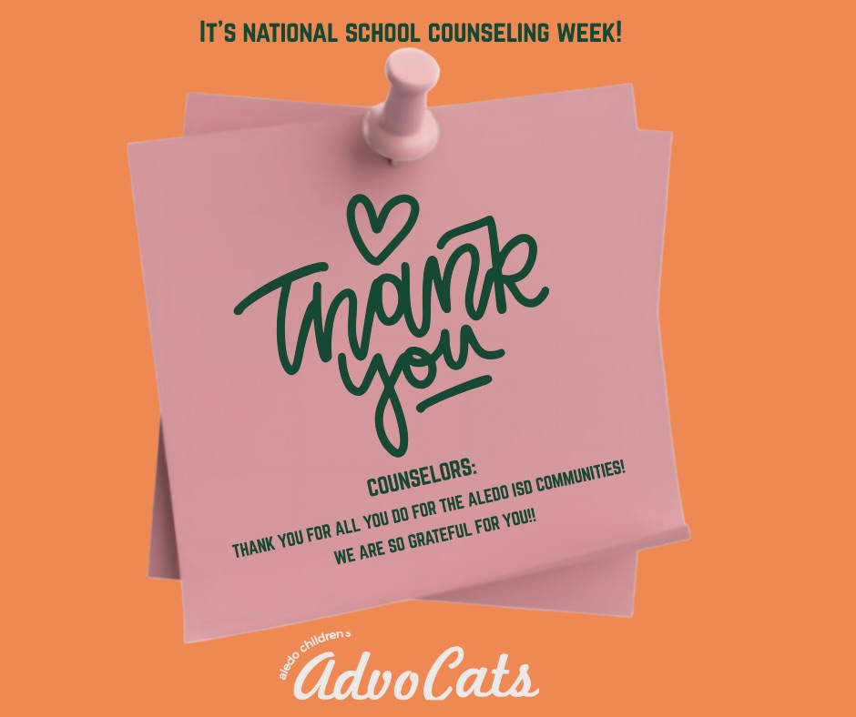 We couldn’t let National School Counseling Week go by without a shout out to the school counselors! We are so very grateful for all that you do for the Aledo ISD community🧡🖤