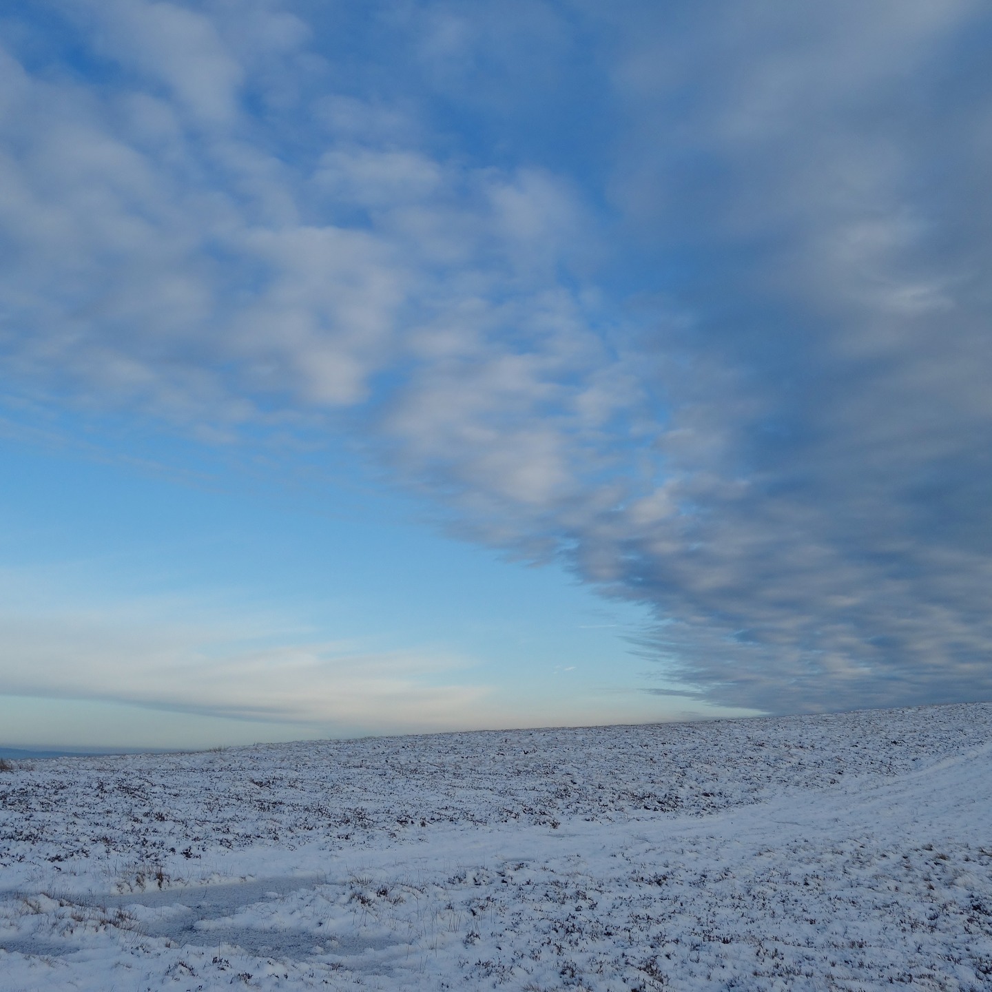 Cefn Hill in Herefordshire during winter. Opposite Hay Bluff in the Black Mountains and at the source of the River Monnow, the views are always good. On this day, though, it was the sky that mesmerised more than anything. So ethereal, they left you standing. I have a short 2-minute video on my YouTube channel if interested. Just copy and paste: Winter at Cefn Hill & the Black Mountains | Incredible Herefordshire Landscapes - have a great day out there. #winterskies #wintersky #winterskyline #cefnhill #haybluff #haybluffpeak #blackmountains #monnowvalley #herefordshire #walkingherefordshire #winterwalk #winterwonderland