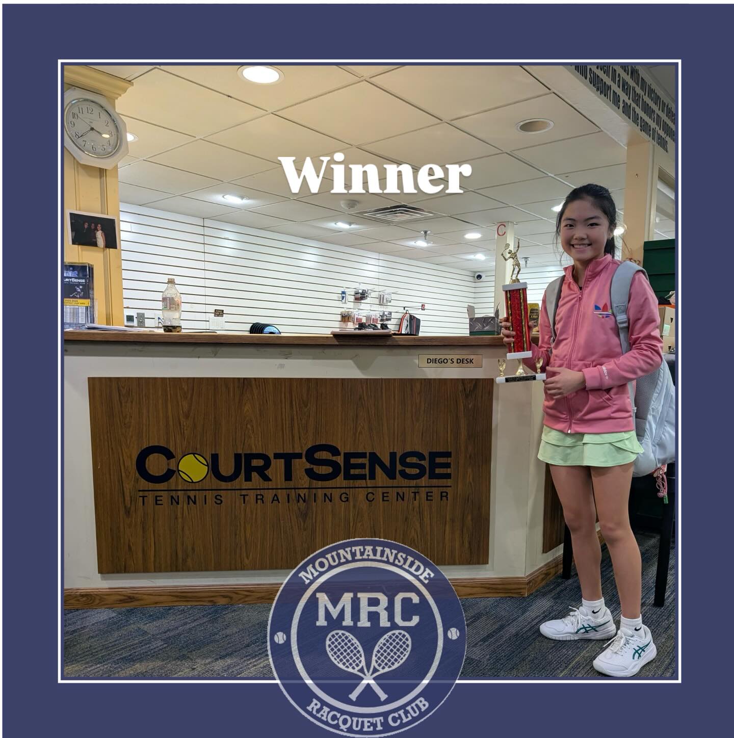 Paige Kim won the L6 G12 at Bogota Court Sense. Amazing job Paige!!
.
.
.
.
. #mountainsideracquetclub #tennis #youthtennis #usta #usta_eastern