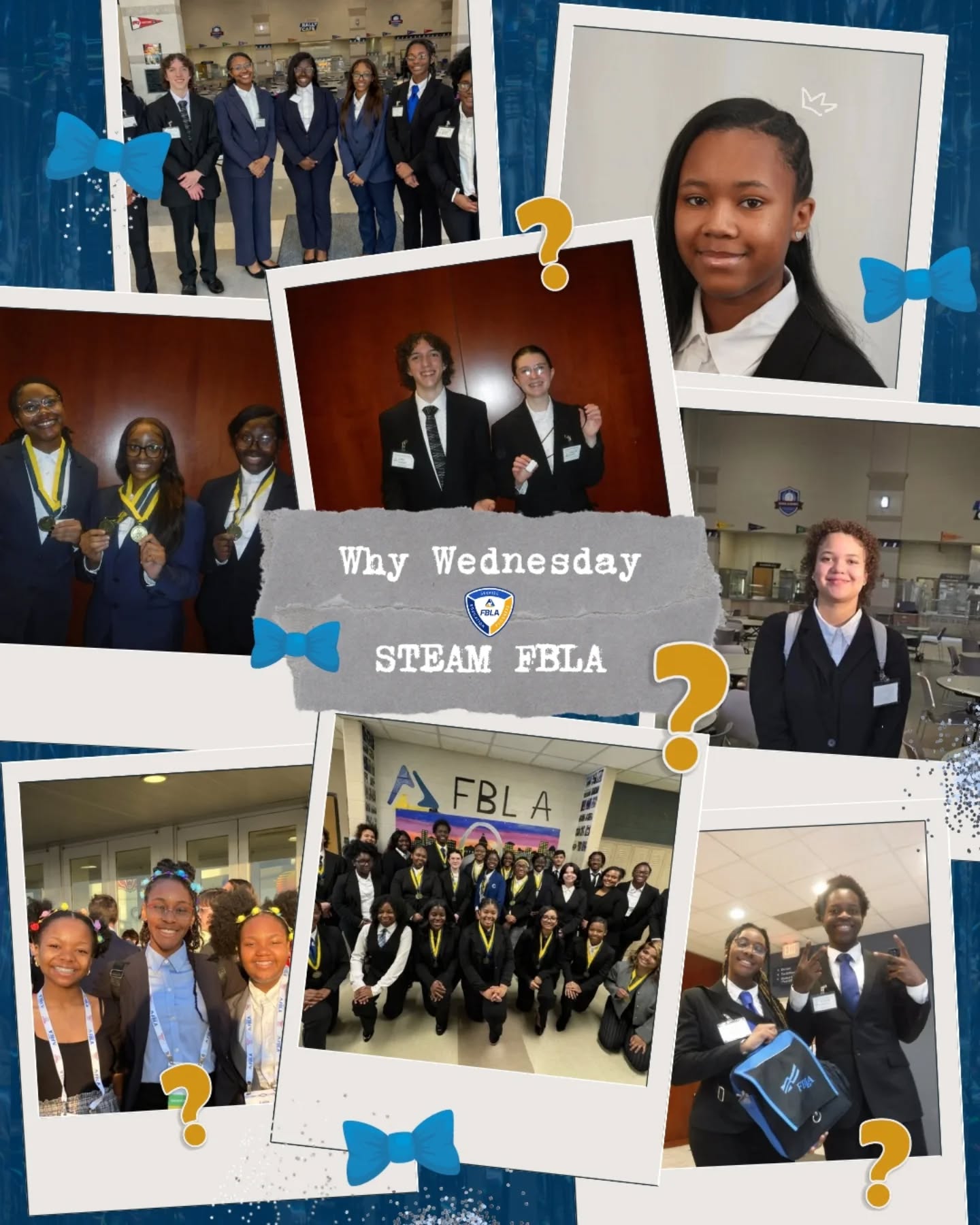 Why ❔ Wednesday
Check out members' professional attire! Their "why" when participating in FBLA influenced networking, enhanced professional development skills, and so much more!
-
-
@fbla_national #DressForSuccess #FBLAWeek2026 #WhyWednesday #fbla #steamfbla
