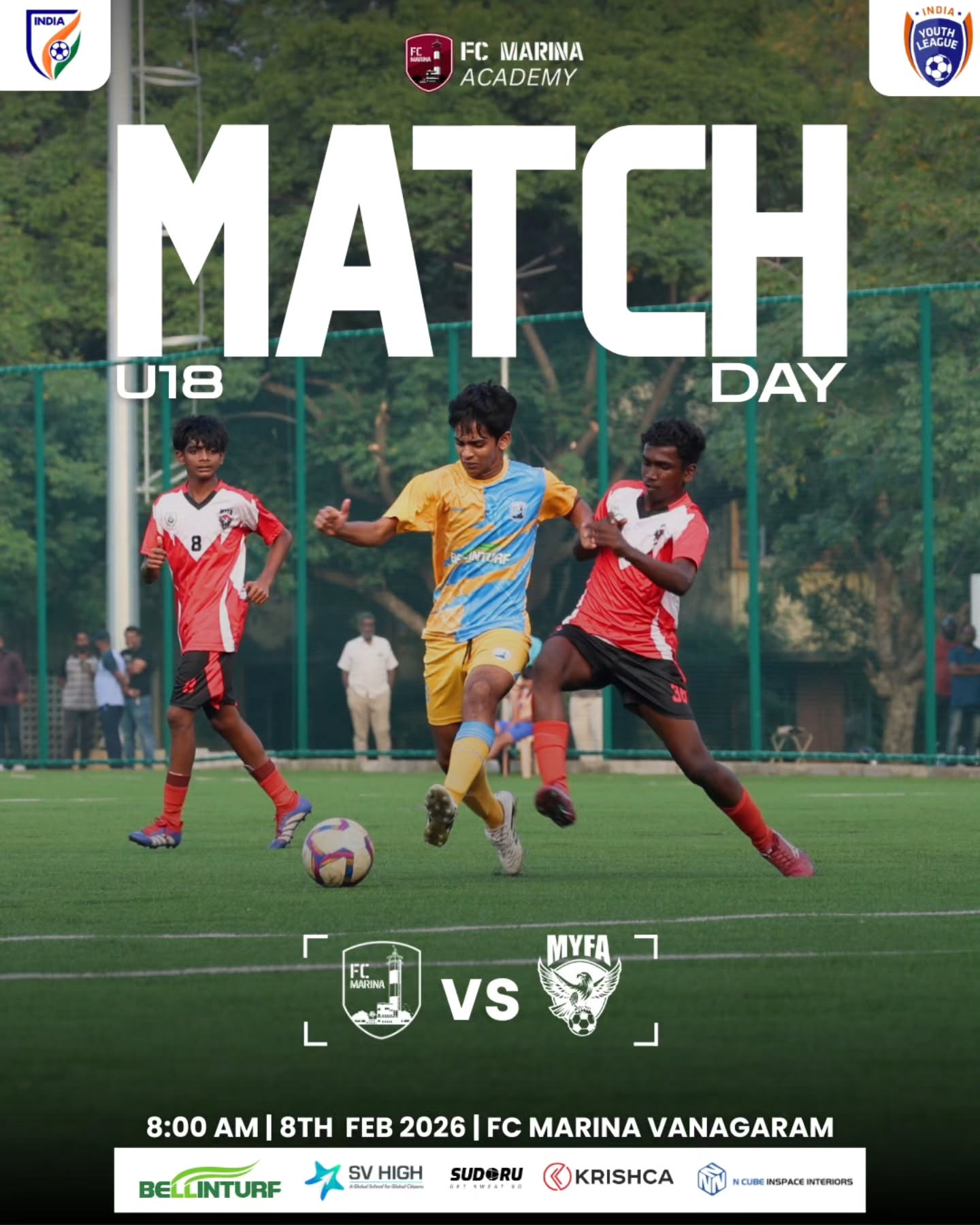 One pitch. One goal. Full fight. 💥⚽”
U18 Match Day – Let the battle begin!🔥
#footballgames #indianfootball #aiff #matchday #footballacademy