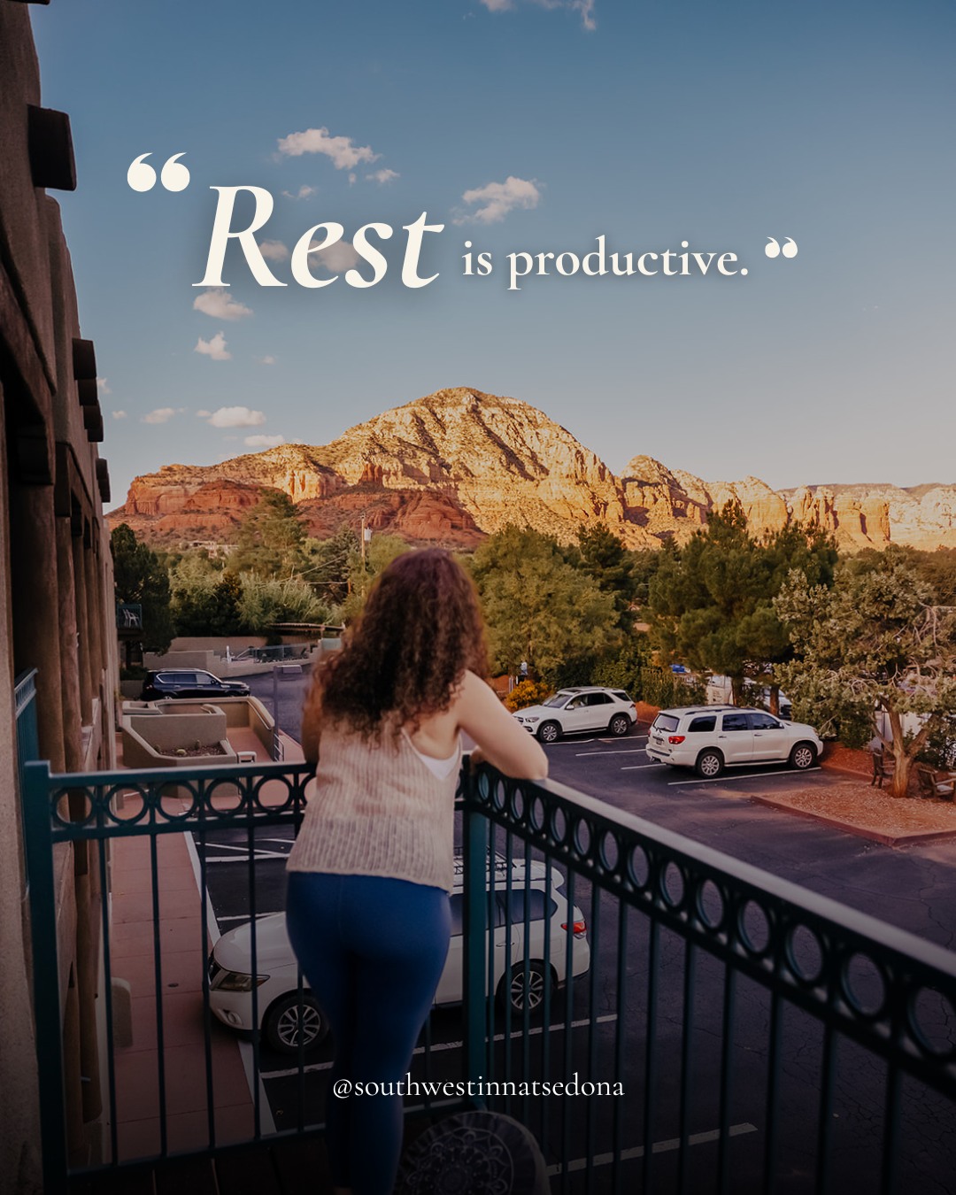 Productivity isn’t always movement.
Sometimes it’s stillness, fresh air, and a view that quiets your mind.
Your reset is waiting in West Sedona.
#SouthwestInnSedona #SedonaEscape #RedRockViews #DesertWellness #FindYourCalm
