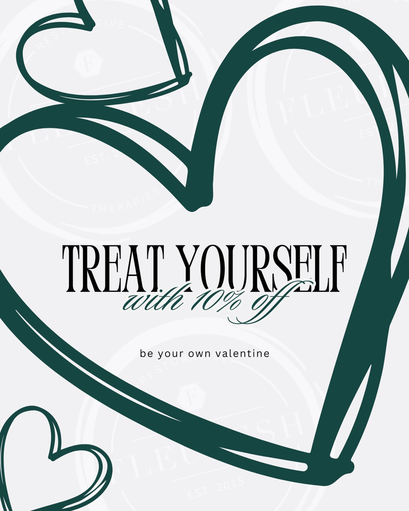 Be your own Valentine and practice self-love with a massage and facial with us! From now until the end of the week, take 10% off as our Valentine’s gift to you! You’ll be left feeling radiant, relaxed, and ready for romance 💘
Book online to claim this deal! 💕