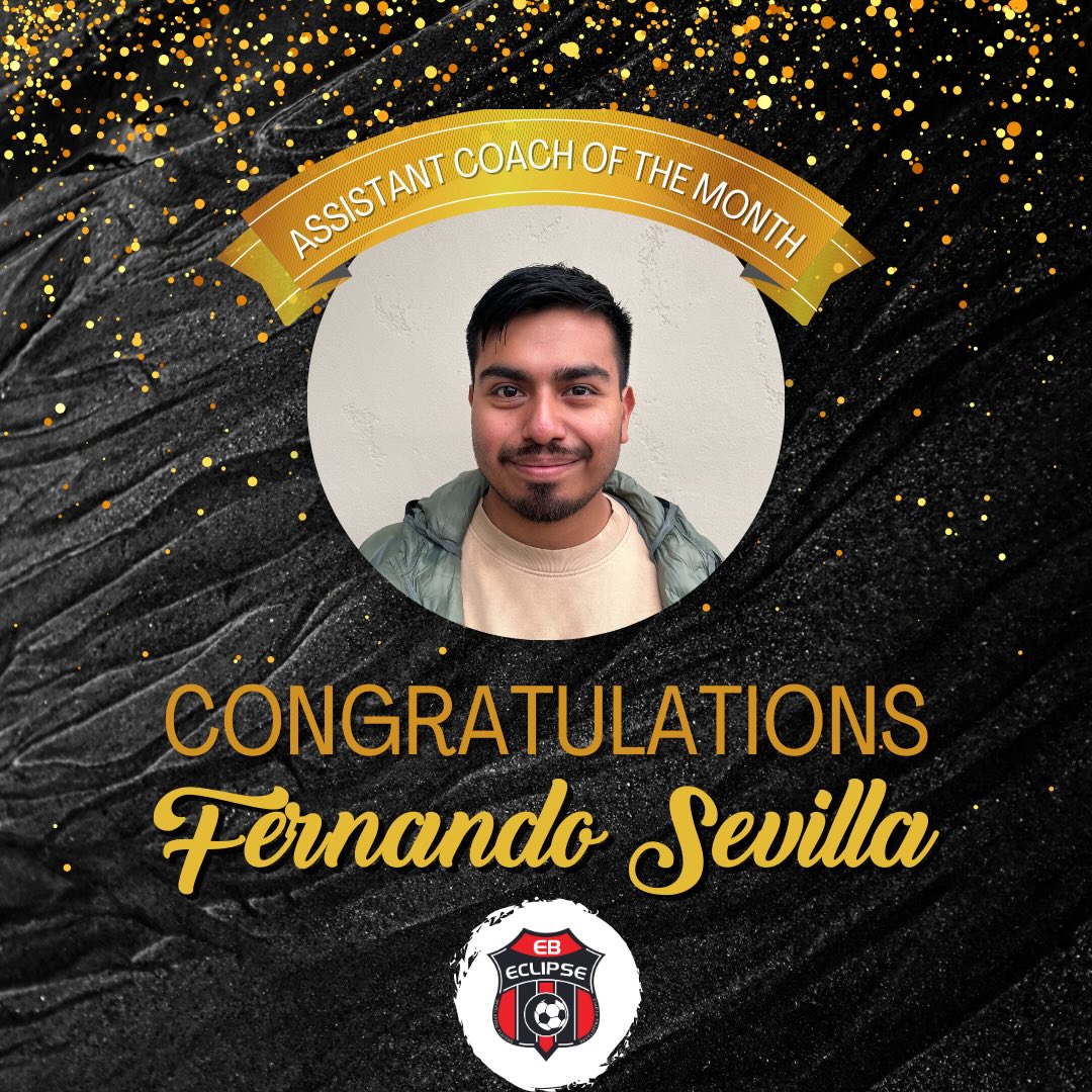 Congrats to our Assistant Coach of the Month, Fernando! Fernando brings his experience as a teacher to the field with his patience and intentional interactions. Fernando has been excelling in our Futures Program and is emerging as one of our strongest assistant coaches at the club #eclipsefamily