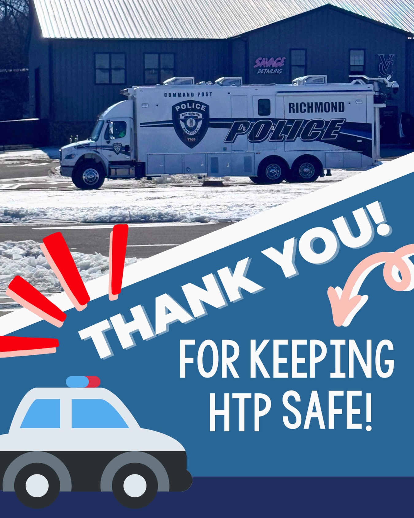 Thank you for keeping us safe, @richmondpdky! We’re thankful for your quick response earlier today! ?Our Richmond clinic is operating normally!‼️