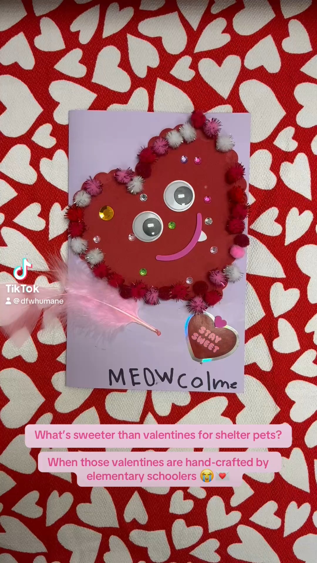 Our shelter pets are feeling the love this Valentine’s season 💌 Students at Lee Elementary School made these adorable handmade cards to go home with each pet when they (hopefully!) find their future families. What a sweet sendoff full of heart. Thank you to these thoughtful kiddos for helping to make adoptions even more special!