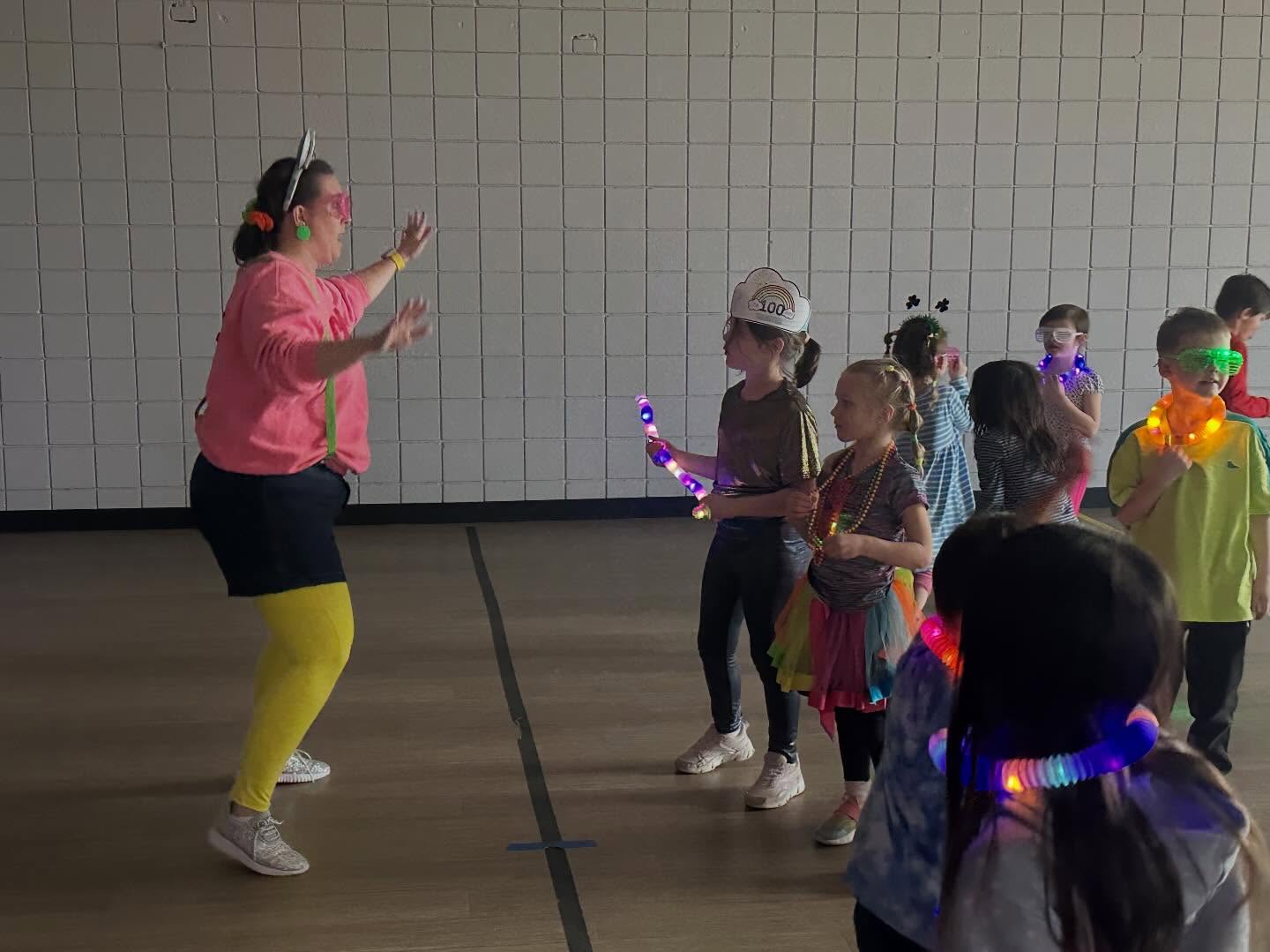 Our Kindergartners celebrated being 100 Days Brighter with a neon theme and ended the day with a dance party!