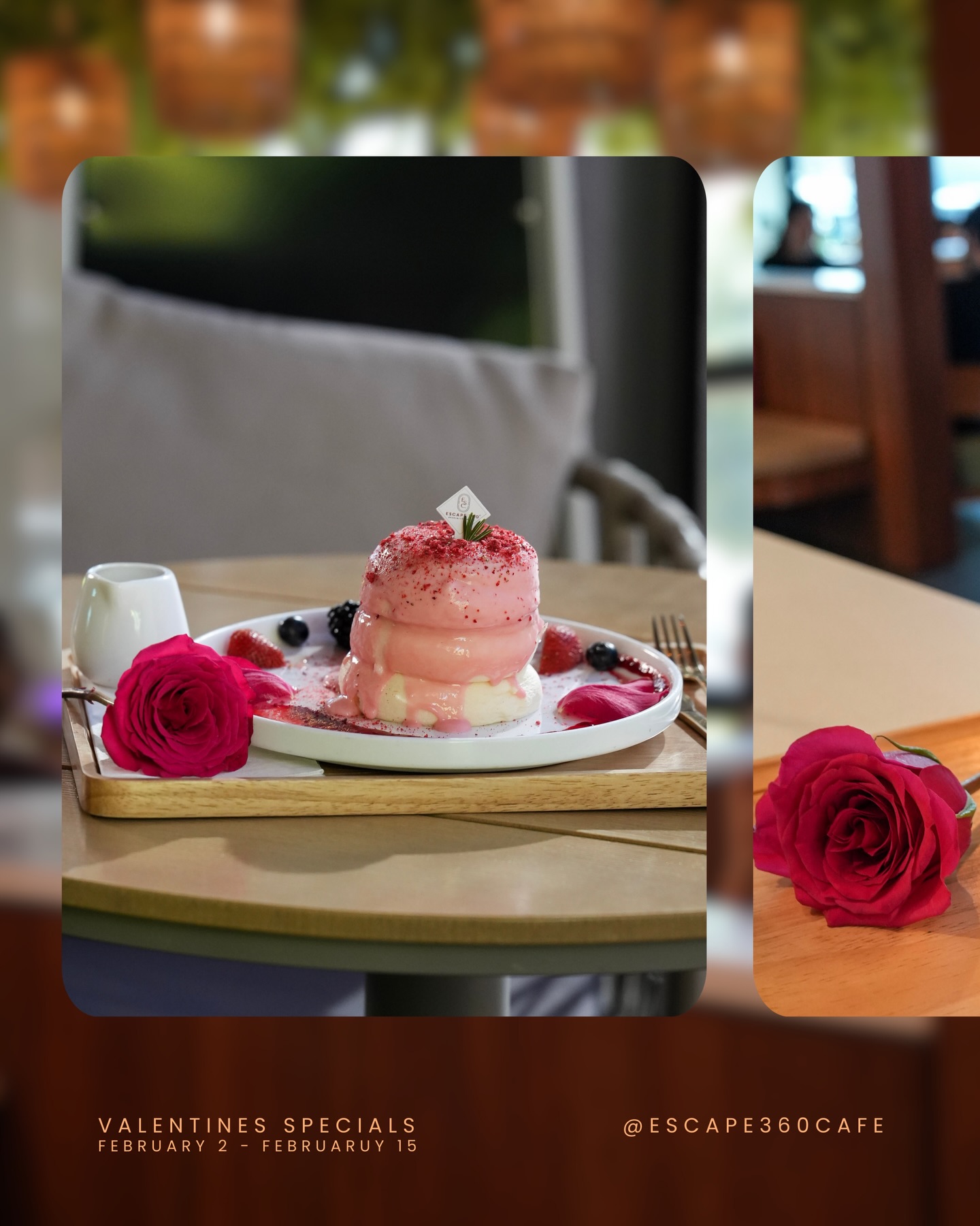 The Valentine’s mood is still in full bloom 🌹
From the pink soufflé to our limited-edition sips, this menu was made for slow conversations, soft lighting, and second glances across the table!
Only a few days left to experience it at Escape.
Available through February 15. ✨
#coffeeshop #valentinesday #vday #specialtycoffee #dfwcoffee