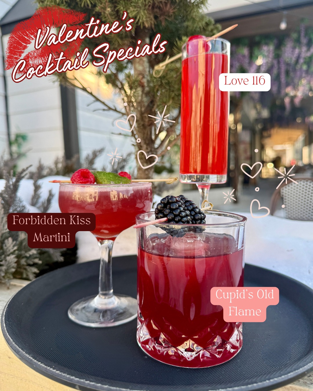 The most romantic time of the year calls for the most romantic drinks. ๐โจ Our Valentine's cocktails are here to set the mood, whatever that mood may be. Celebrating with your person? Your bestie? Your crew? These beauties are made for toasting to all the love in your life. ๐ฅ
Reserve your table & sip something special with us. Link in bio!
#potomacmd #visitmoco #montgomerycountymd #cabinjohnvillage