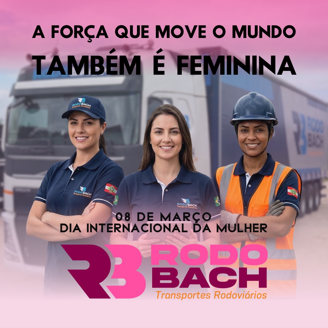 Hoje é dia de reconhecer a força, a dedicação e o talento de todas as mulheres que fazem a diferença todos os dias.
Nossa homenagem a quem, com determinação e competência, ajuda a mover o mundo. ? Feliz Dia Internacional da Mulher!
#diainternacionaldamulher
#forçafeminina
#mulheresnaestrada
#transporterodoviario
#logistica
