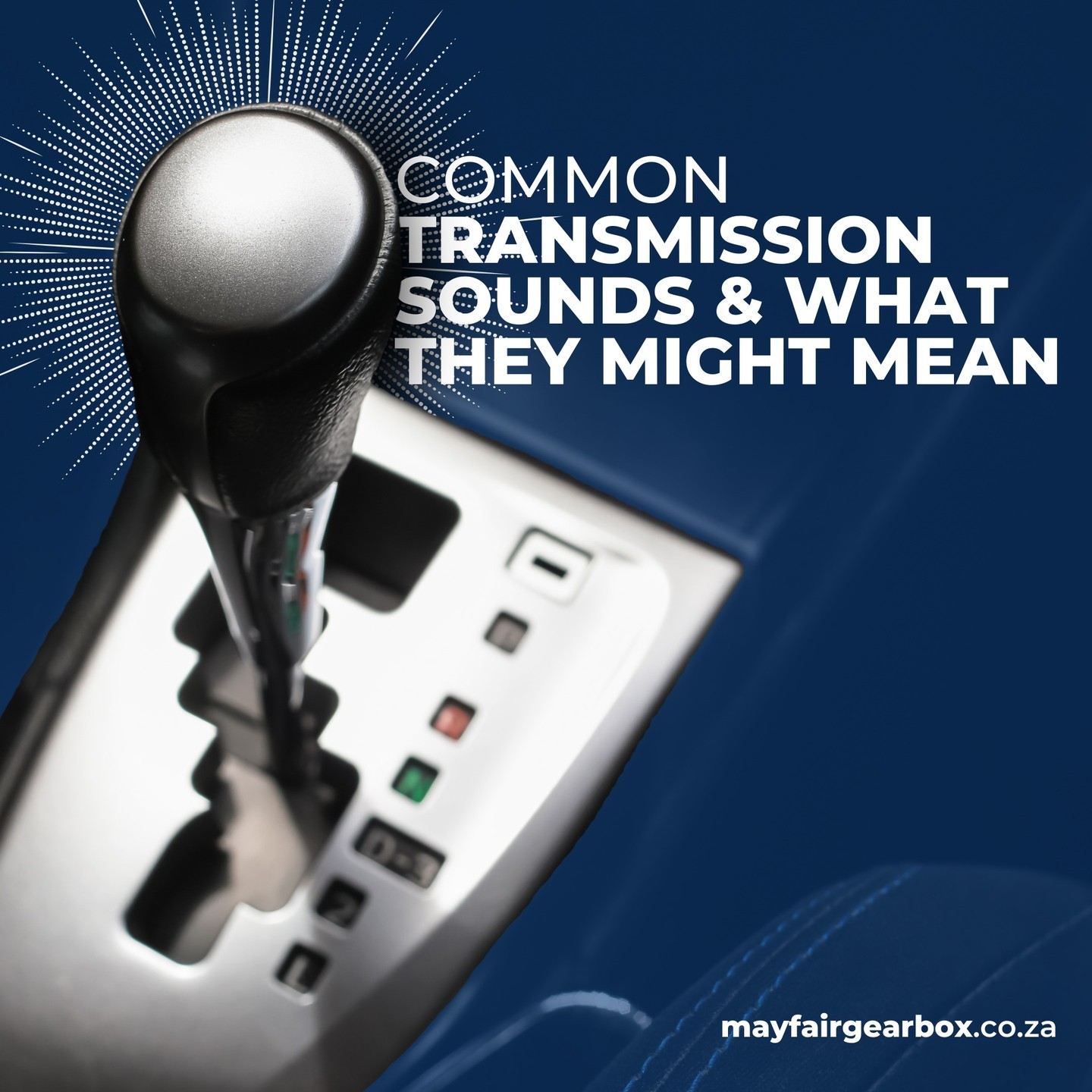 Hear that noise? ? Your transmission might be trying to tell you something! Swipe to learn more about common transmission sounds and their potential causes.
Don't ignore these signs! Contact Mayfair Gearbox for expert diagnosis and repair.
☎ 011 493 8688
? www.mayfairgearbox.co.za
#CommonTransmissionSounds #TransmissionProblems #CarCare #AutoRepair #DontIgnoreTheWarningSigns #PreventativeMaintenence #TransmissionRepair #TransmissionMaintenance #Johannesburg #SouthAfrica #MayfairGearbox #Mayfair #FirstTimeRight
