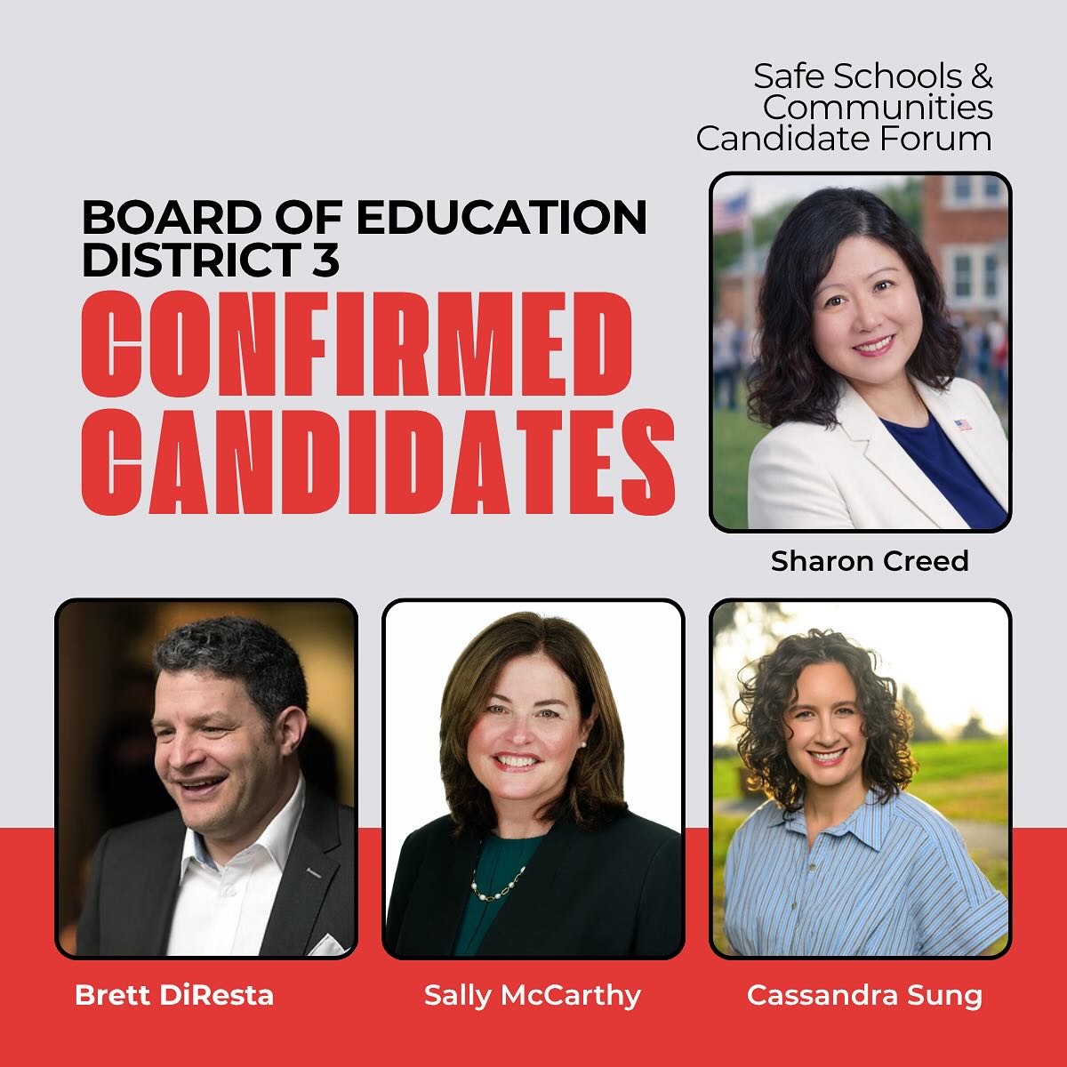 We’re excited to announce the confirmed Board of Education District 3 candidates for our Safe Schools & Communities Candidate Forum:
• Brett DiResta
• Sally McCarthy
• Cassandra Sung
• Sharon Creed
Join us to hear directly from candidates about their vision for student wellbeing, school safety, and what it means to invest in care, not criminalization.
? TONIGHT. Thursday, April 30
? 7–9 PM
? Virtual (Zoom)
RSVP (in bio): bit.ly/dmcCandidateForum
Zoom: https://us02web.zoom.us/webinar/register/WN_-zFhP5FjSWGIdkd8-EECTg