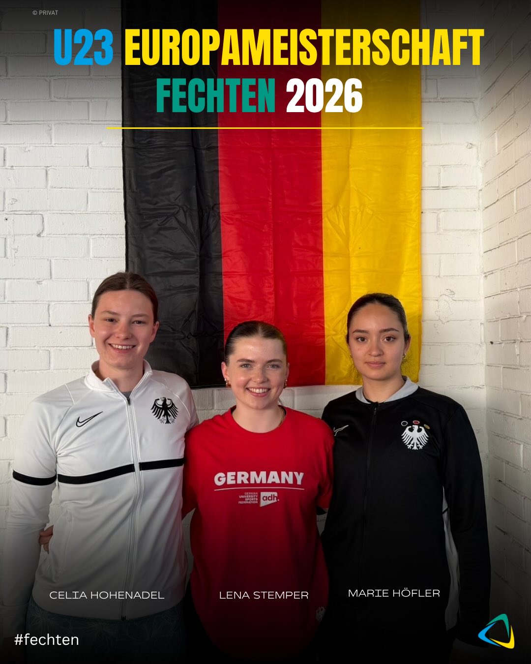 ?U23 Europameisterschaft Fechten in Cagliari 2026?
Vom 25.04 bis 28.04 fand die U23 Europameisterschaft im Fechten in Cagliari statt. Dabei waren drei unserer Stipendiatinnen Lena Stemper (@lena.stemper) Celia Hohenadel (@celiaho2611) und Marie Höfler (@hoeflermariee)?
?Alle drei studieren Zahnmedizin an der @uniheidelberg .
?Hier die Platzierungen:
Lena Stemper (Damensäbel): Einzel Platz 16, Team Platz 5
Marie Höfler (Damenflorett): Einzel Platz 17, Team Platz 8
Celia Hohenadel (Damenflorett): Einzel Platz 28, Team Platz 8
Wir gratulieren herzlich zu diesen Leistungen.?