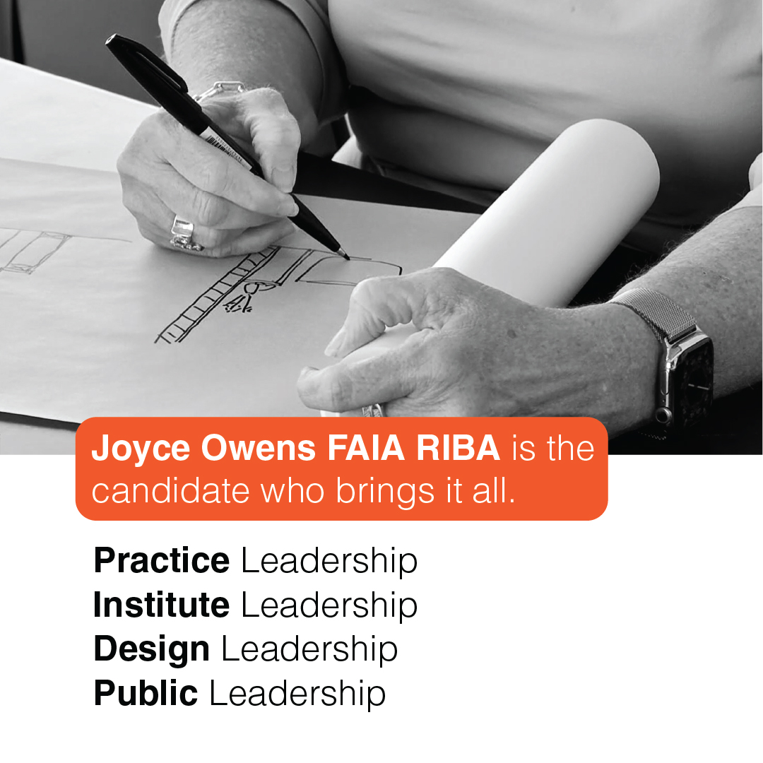Joyce Owens is the candidate who brings it all: recognized design excellence, global practice experience, public advocacy, AIA leadership, and mentorship.
She understands every stage of an architect’s career and is dedicated to building a stronger, more resilient profession that elevates the value of architects in communities everywhere.
#AIALeadership #AIAPresidentElect #JoyceOwensforAIA