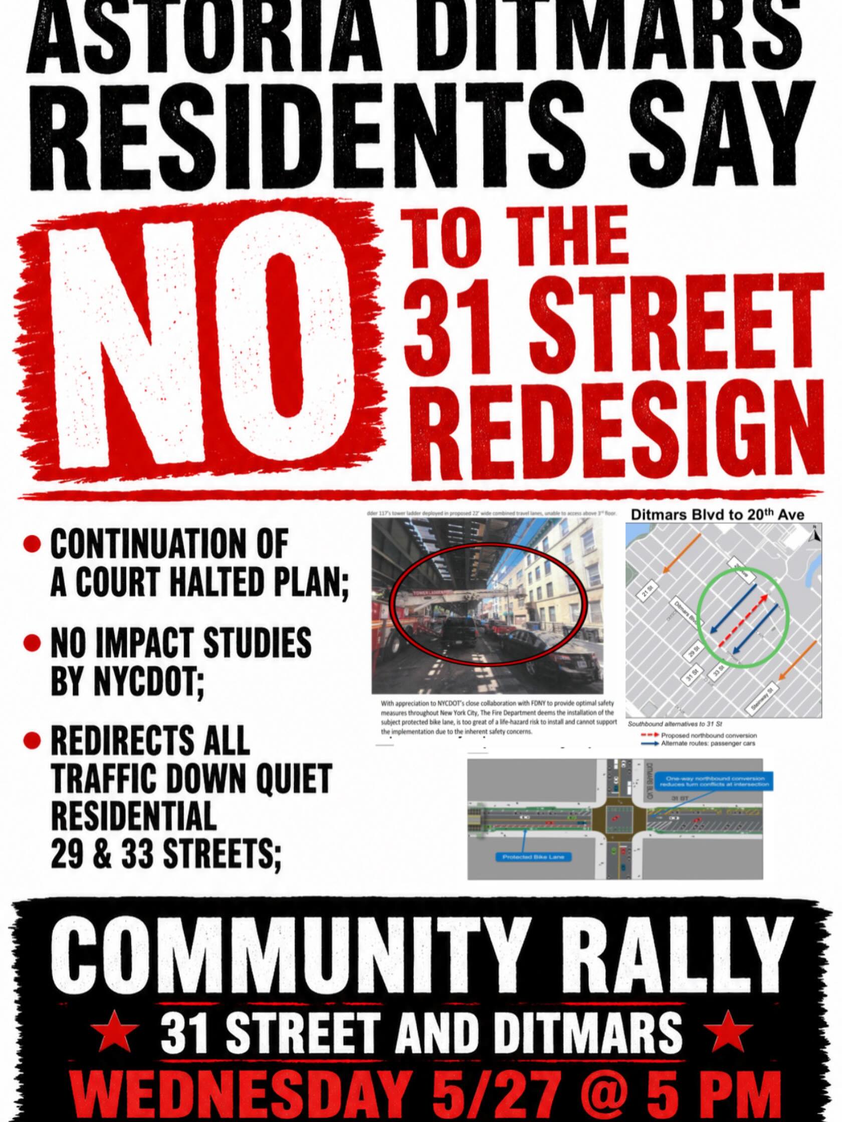 We need every voice to keep Astoria safe and liveable. Show up, stand up, and let your voice be heard!
? COMMUNITY RALLY
? 31st Street & Ditmars Blvd
? Wednesday, May 27th
⏰ 5:00 PM
Bring your neighbors, bring your signs, and let’s protect our community! ?✨