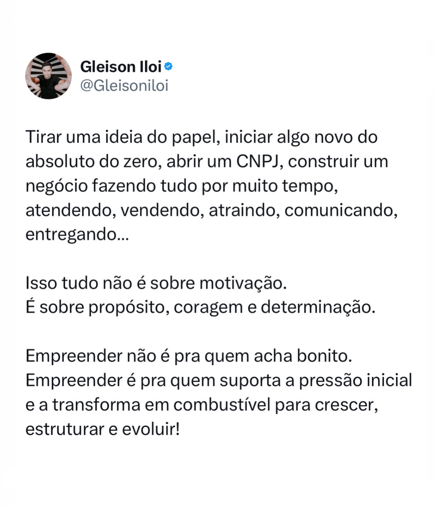 Uma semana incrível pra você que empreende e está colocando sua energia em crescer, avançar e impactar cada vez mais pessoas com o seu trabalho!
Siga forte, há grandes coisas por vir ?