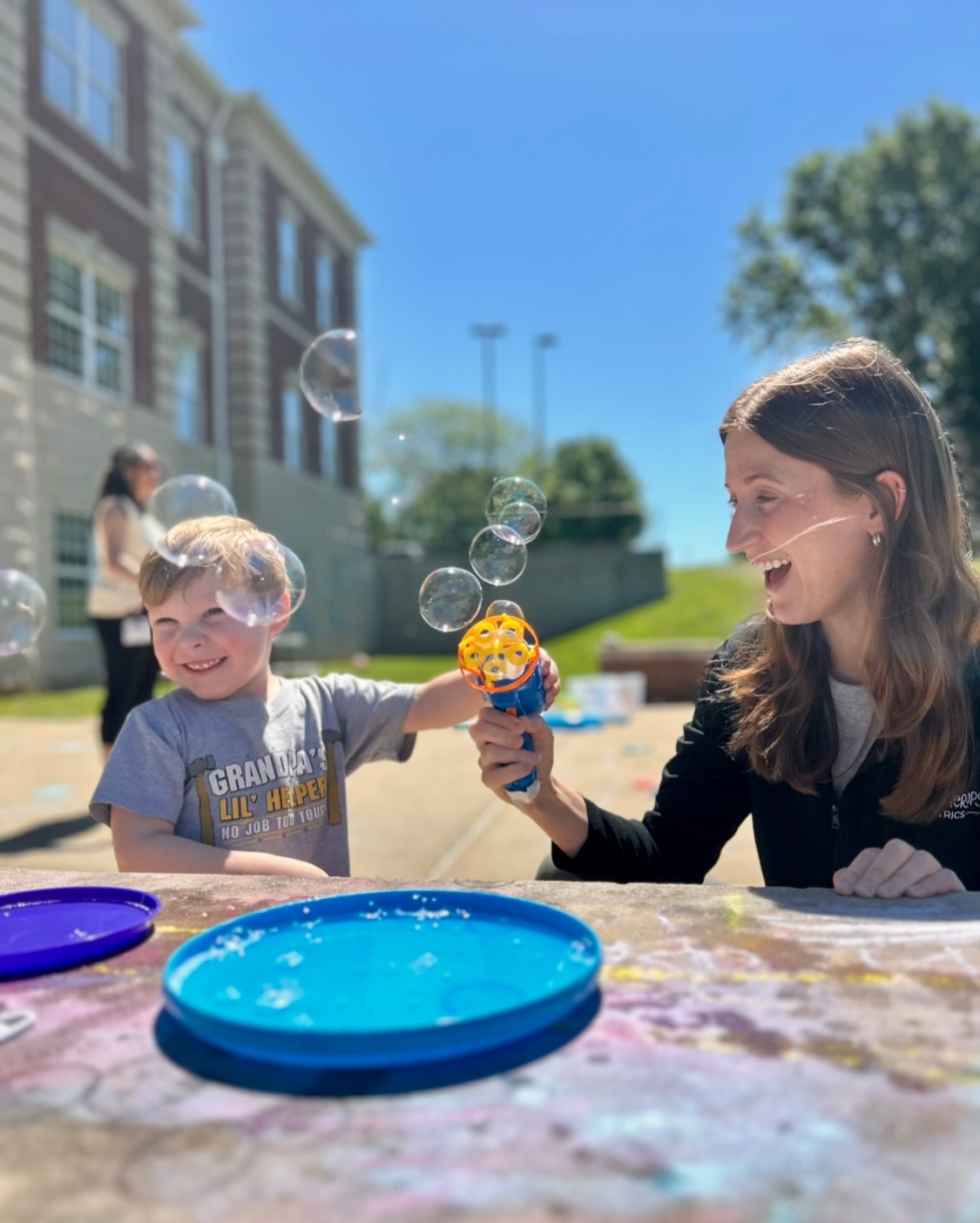 We’re having so much fun during water week so far!! ? Feeling thankful for bright, beautiful days ☀️? #hoggtherapypediatrics