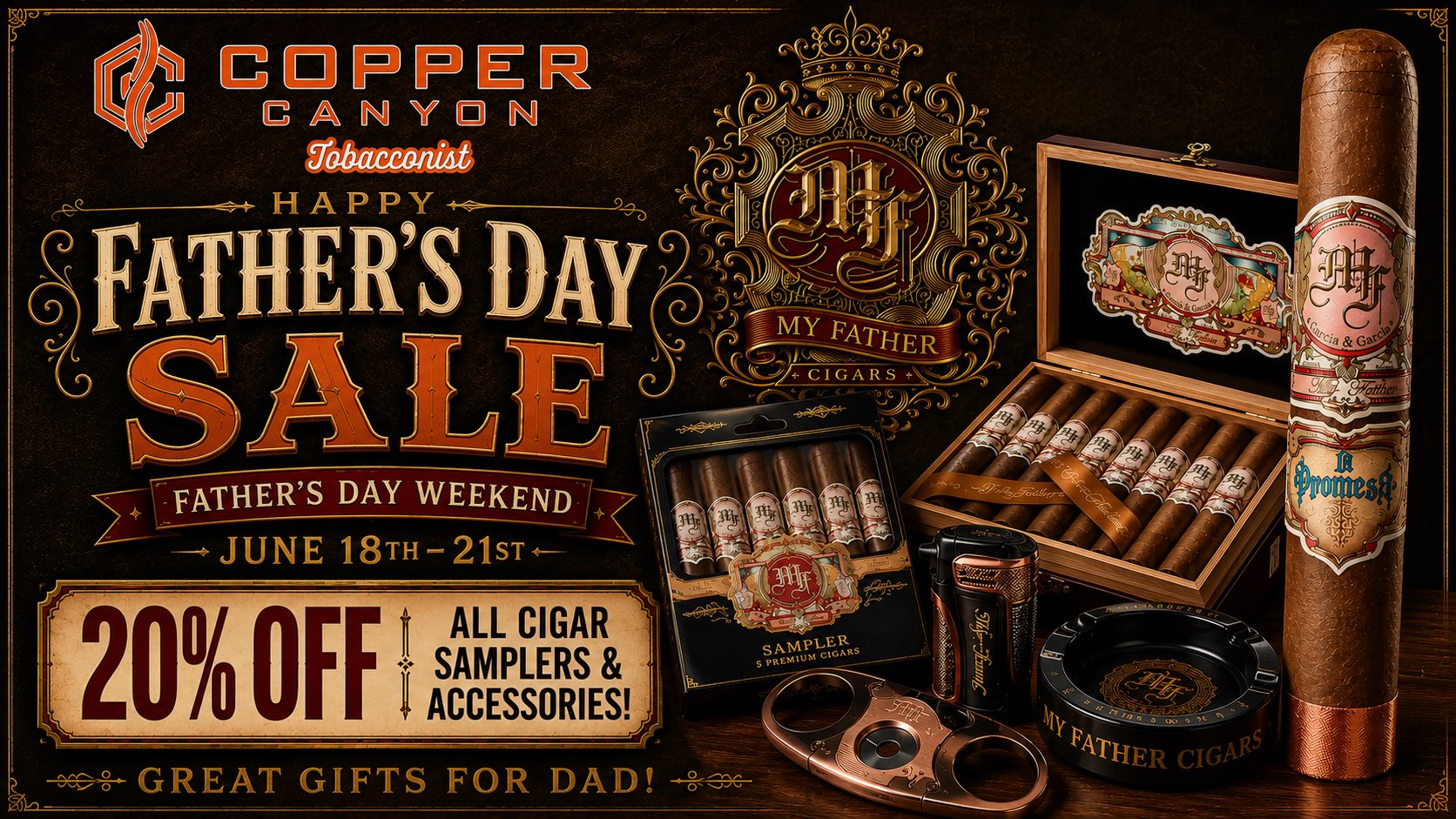 ?? ??????โ? ??? ???? ?? ?????? ?????? ???????????! ??
โฃ
Looking for the perfect gift for Dad?
โฃ
From ???? ???? - ????, enjoy ??% ??? ??? ????? ???????? & ??????????? at all Copper Canyon Tobacconist locations!
โฃ
Whether Dad enjoys premium cigars, quality cutters, torch lighters, ashtrays, or other cigar essentials, now is the perfect time to pick up a gift heโll truly appreciate.
โฃ
? ????? ????? ??? ???
? ??????? ????? ????????
โ๏ธ ??????? & ???????????
? ????? ????????
? ???????? & ????
โฃ
โฐ Hurry in while this special offer lasts!
โฃ
#CopperCanyonTobacconist #FathersDay #FathersDayGift #CigarSampler #PremiumCigars CigarAccessoriesShopLocal FortWayne Auburn ColumbiaCity Warsaw ??