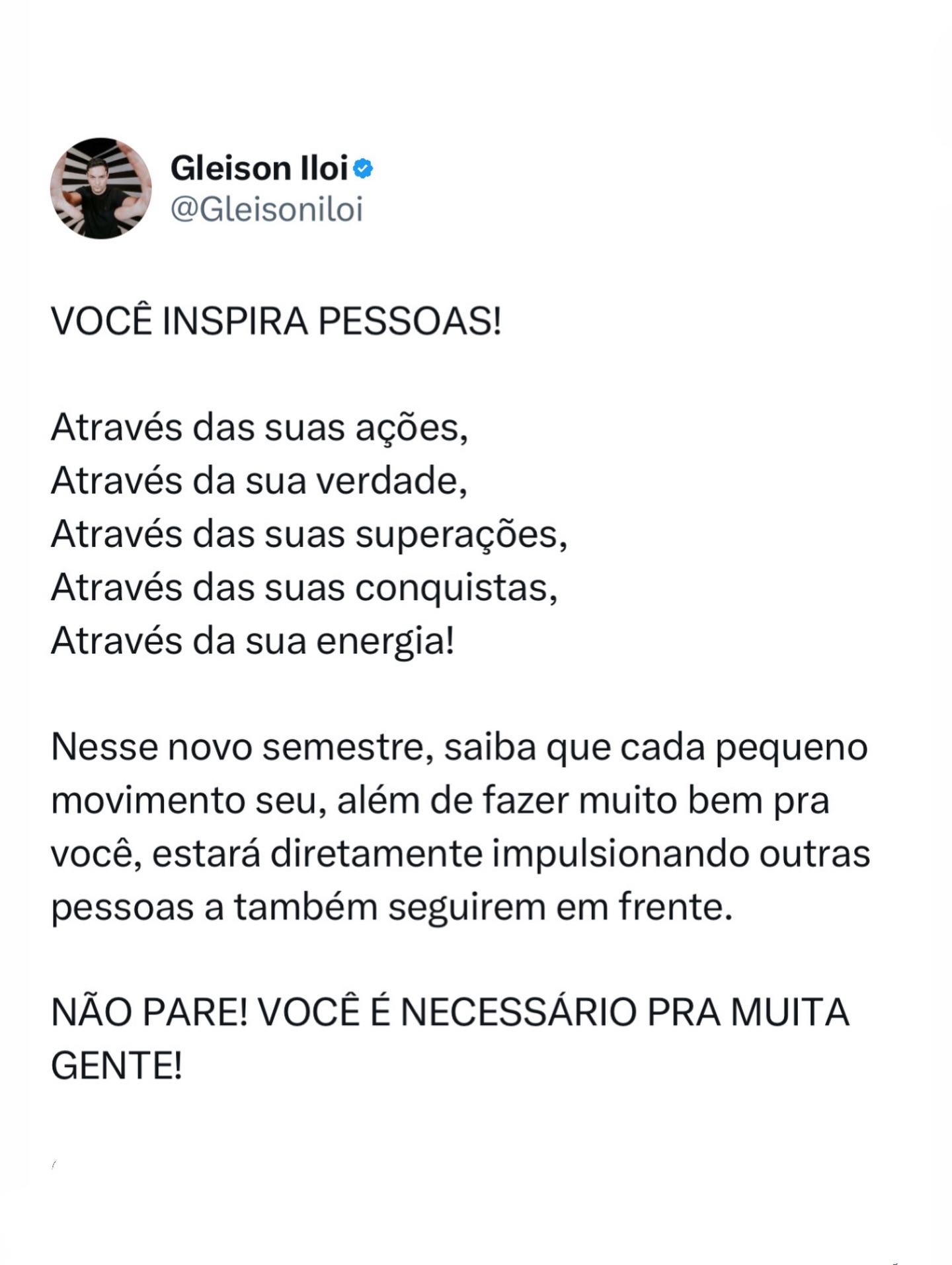 Desejo verdadeiramente que esse semestre seja de forte evolução e de muitos resultados na sua vida e nos seus negócios ??
Você merece tudo de mais especial e sei que conquistará muito ainda nesse ano.
Bora fazer desse um semestre fortíssimo.
Estou contigo e da sua mão eu não solto ??