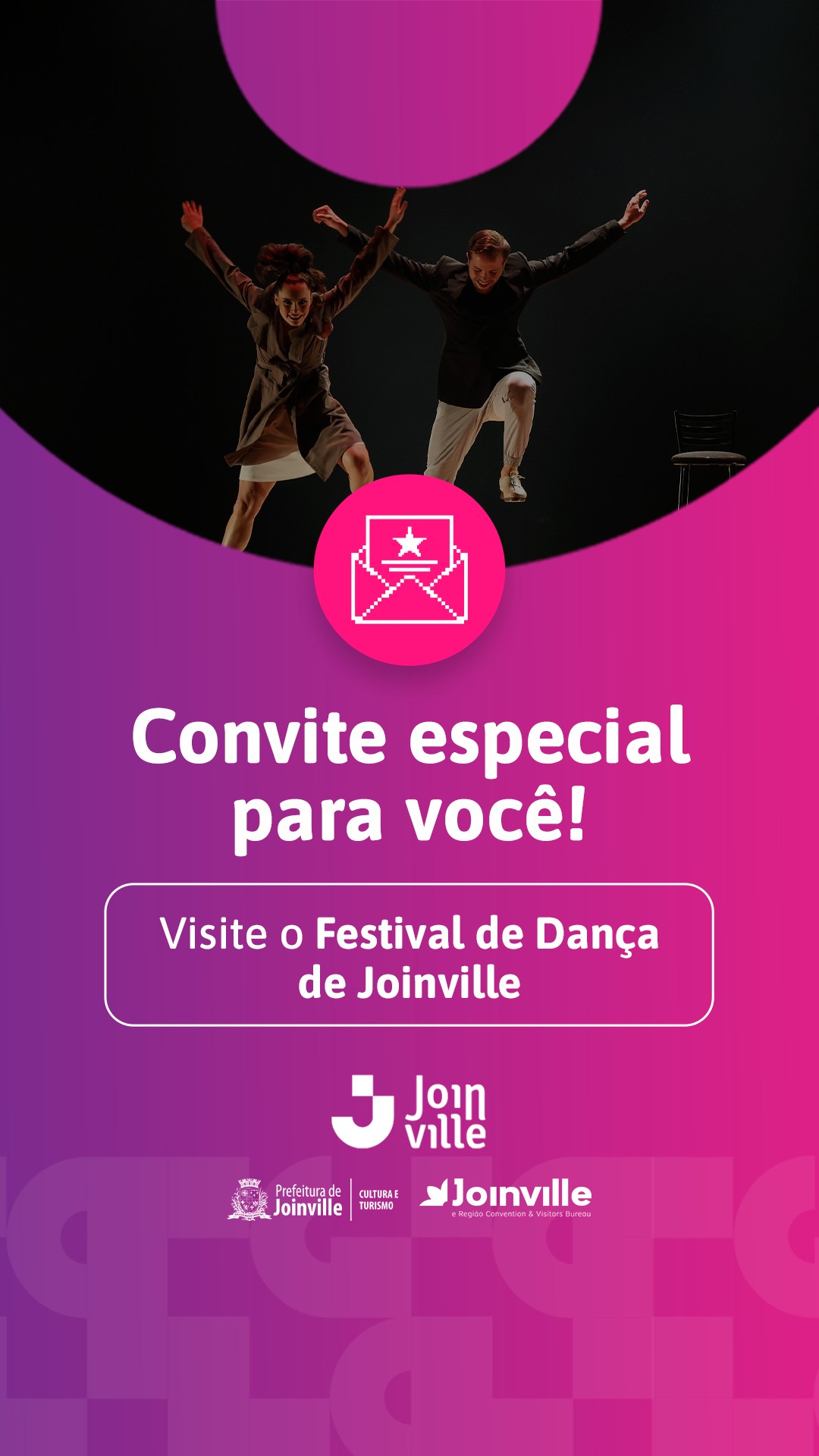 Os estudantes e bailarinos de Joinville têm um convite especial para você.
De 20 de julho a 1 de agosto, a cidade recebe o maior festival de dança do mundo, reunindo talentos de diferentes lugares e espetáculos emocionantes.
Se você ama arte, cultura e experiências inesquecíveis, esta é a oportunidade perfeita para conhecer a Capital Nacional da Dança e viver de perto toda a emoção do Festival de Dança de Joinville.
Venha prestigiar o Festival de Dança de Joinville!
➡️ Saiba mais no perfil oficial do festival: @festivaldedancaoficial
#VisiteJoinville #Joinville #TurismoJoinville #CidadedeJoinville #CidadedeExperiencia #MinhaJoinville