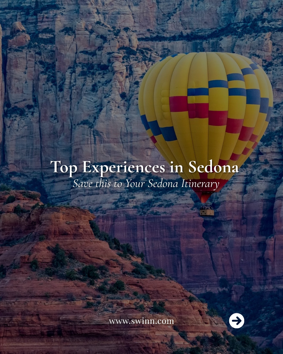 Some of Sedona’s best experiences are closer than you think.
From sunrise balloon rides and wine tasting tours to wellness retreats and local art, these memorable adventures are all just minutes from Southwest Inn.
? Red Rock Balloons
? Sedona Wine Adventures
? Aumbase Sedona
? Tlaquepaque Arts & Shopping Village
Stay close to the experiences that make Sedona unforgettable.
? Southwest Inn at Sedona
? www.swinn.com
Save this for your next Sedona itinerary. ✨
#SouthwestInnSedona #SedonaArizona #SedonaAdventures #SedonaWellness #SedonaWine #RedRockBalloons