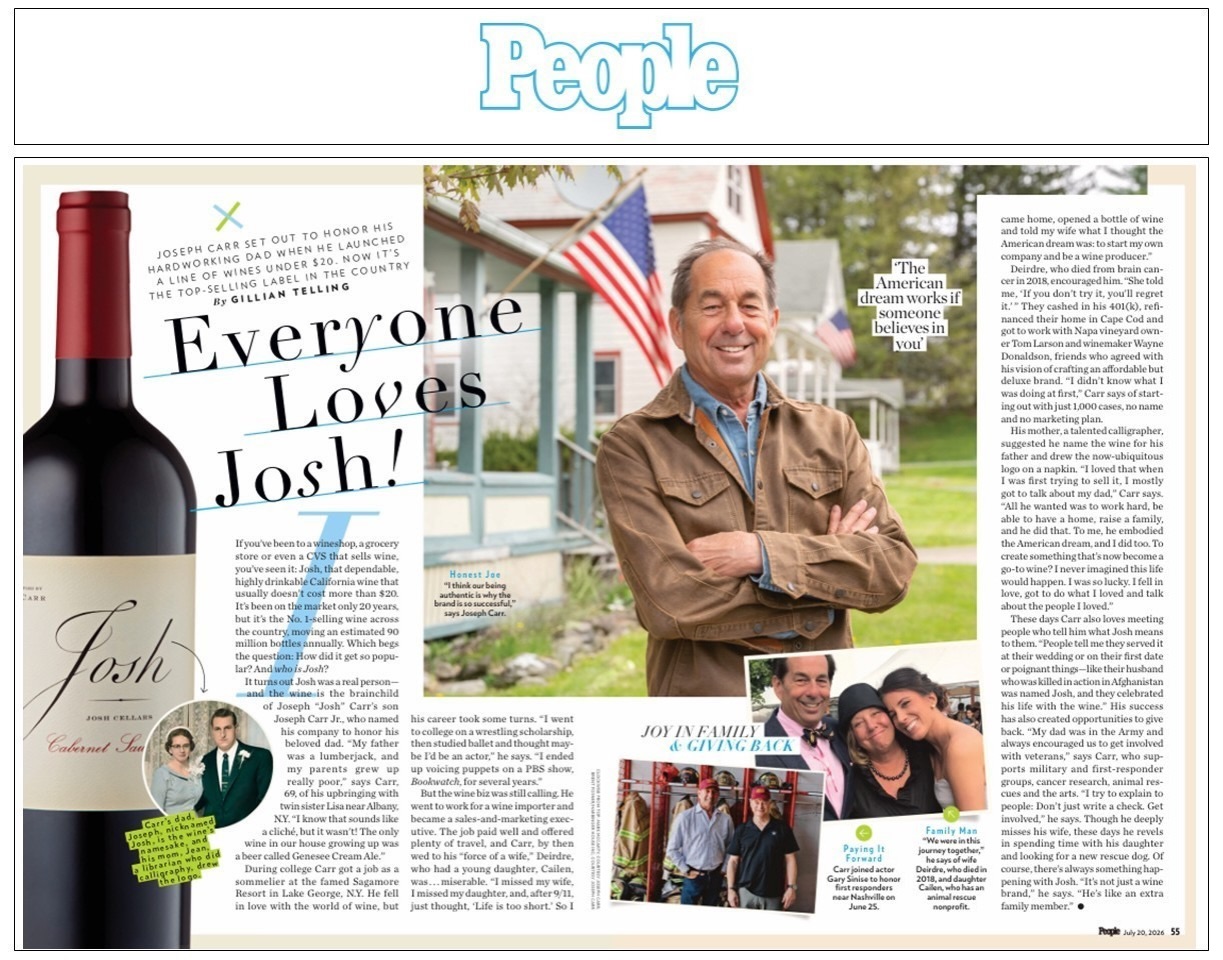 Cheers to our partners at @joshcellars! ?
Congratulations on being featured in the latest issue of @people magazine. This well-deserved recognition highlights the inspiring story behind the brand, its commitment to quality, and its partnership with the Gary Sinise Foundation.
#JoshCellars #PeopleMagazine #AlliedBeverage #Cheers