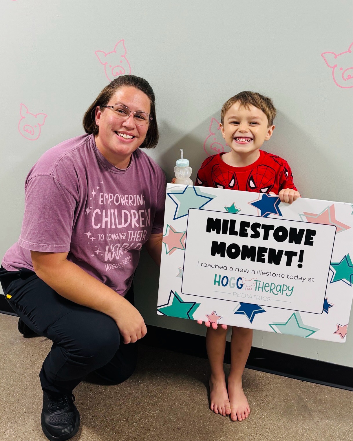 We’re celebrating a few recent OT Milestone Moments today! ? OT Mrs. Jen celebrated a huge milestone her friend met during feeding therapy — he drank Pediasure out of a straw cup for the first time! ?Great job! ?
OT Mrs. Ellen shared that this friend can now tie his shoes individually after over a year of perseverance! He had set a goal to be able to complete this task by high school, and now he is doing it! Way to go! ?
We are so proud of these two for their hard work and perseverance! ?? #occupationaltherapy #milestonemoment #hoggtherapypediatrics #feedingtherapy
