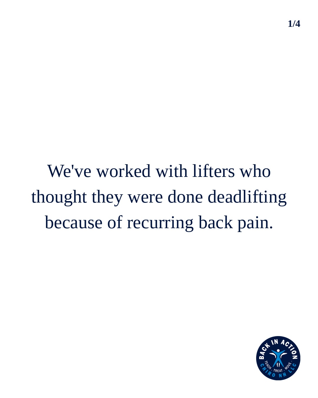 One of the first questions we ask isn’t, “Where does it hurt?”
It’s “What are you trying to get back to?”
For a lot of lifters, the answer isn’t just, “I want my back to stop hurting.”
It’s:
“I want to deadlift again.”
That’s why your goals shape your rehab from day one.
If your goal is to deadlift again, your treatment should be preparing your body for the demands of deadlifting.
The goal isn’t just less pain.
The goal is getting back to doing what you love with confidence.