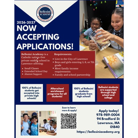 Bellesini Academy is still accepting applications! There are still openings for 5th and 6th grade girls for the upcoming school year.
Give your child the opportunity to learn, grow, and thrive in a supportive community that challenges students academically, nurtures their character, and prepares them for future success.
At Bellesini Academy, students become part of a family that believes in their potential every step of the way. We would love to welcome your family to ours! ??
Apply today or contact us to learn more! https://www.bellesiniacademy.org/admissions