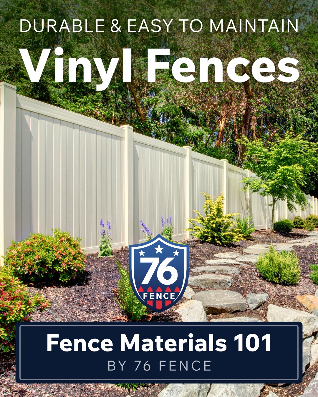 Fence Materials 101: Vinyl
Looking for a fence that'll last for years with minimal upkeep? Vinyl is a popular choice for homeowners who want long-term durability without the maintenance of traditional wood.
Why choose vinyl fencing?
? Won't rot, warp, or splinter
? Never needs painting or staining
? Easy to clean with soap and water
? Available in a variety of colors and styles
? Resists moisture, insects, and weather damage
A vinyl fence offers style, durability, and convenience, making it a smart investment for any property. Visit https://76fence.com/schaumburg to explore all of our fencing options!
#VinylFence #FenceMaterials #FenceInstallation #HomeImprovement #FenceContractor #CurbAppeal