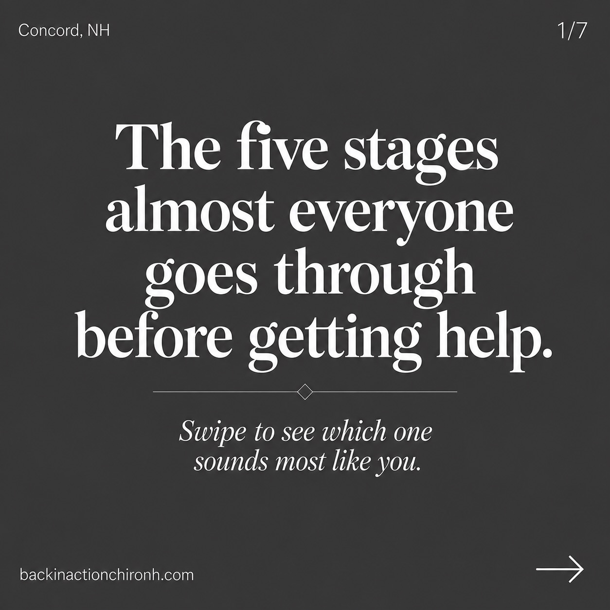 Most people don’t wake up one day and decide to live with pain.
It happens in stages.
You brush it off.
You work around it.
You adapt.
You keep searching for answers.
Eventually, you wonder if this is just how life is now.
If any of those stages sound familiar, this carousel is for you.
Book your Root Cause Assessment to get clarity on what’s really going on and what your next steps should be.