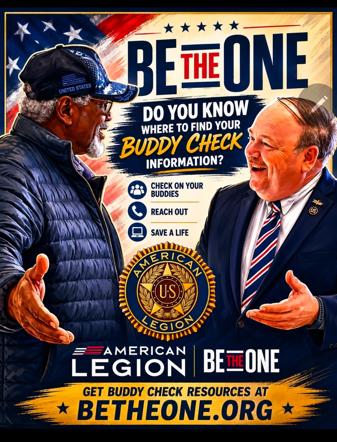 Wednesday evening, Legion family. ?️ In service, you always knew who had your back. That doesn't change when the uniform comes off. Before tonight's done, reach out to someone from your Legion circle. Check in. Listen. Show up the way you always have. The bond is permanent. So is the commitment.
#BuddyCheck #LegionFamily #VeteranStrong #MutualHelpfulness #LegionDeptNJ