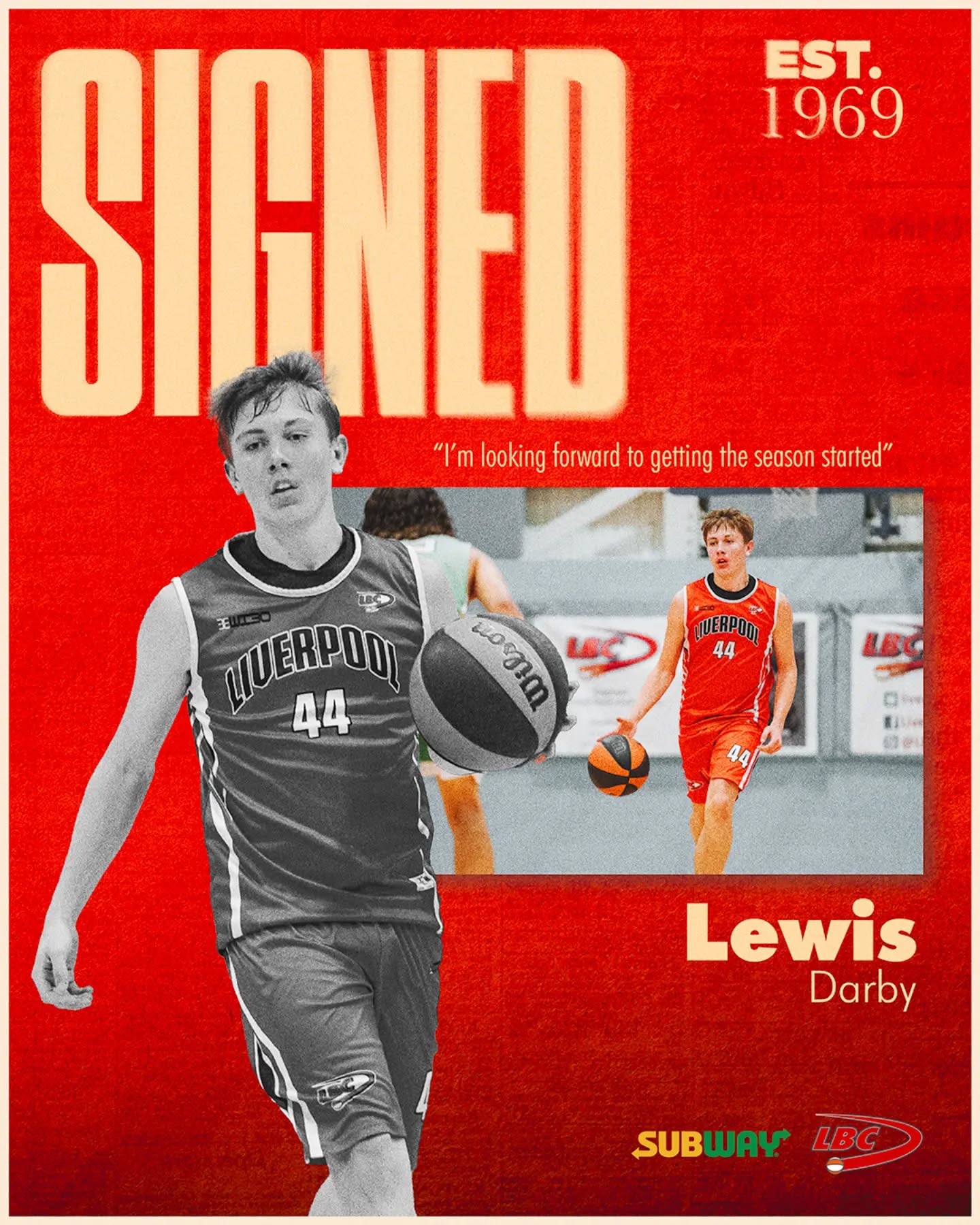 West Derby, Liverpool? No mate it's Lewis Darby, Liverpool! ???⚫
Lewis graduates from our junior programme to take the next step to the senior programme for the 26/27 season.
A shining light and inspiration to all young players at the club, Lewis is an example of what hard work and dedication can achieve at Liverpool Basketball Club, we're excited to see him grow and develop with the opportunity he has earned in the senior team.
Lewis had this to say on joining the team.... 'I have been with the club since under 14s I’m glad to be joining the men’s team. I’m looking forward to getting the season started and setting new challenges at the higher level. I hope to be able to help the team achieve our goals and make an impact within the team'
Est 1969
#LetsGoLBC?⚫