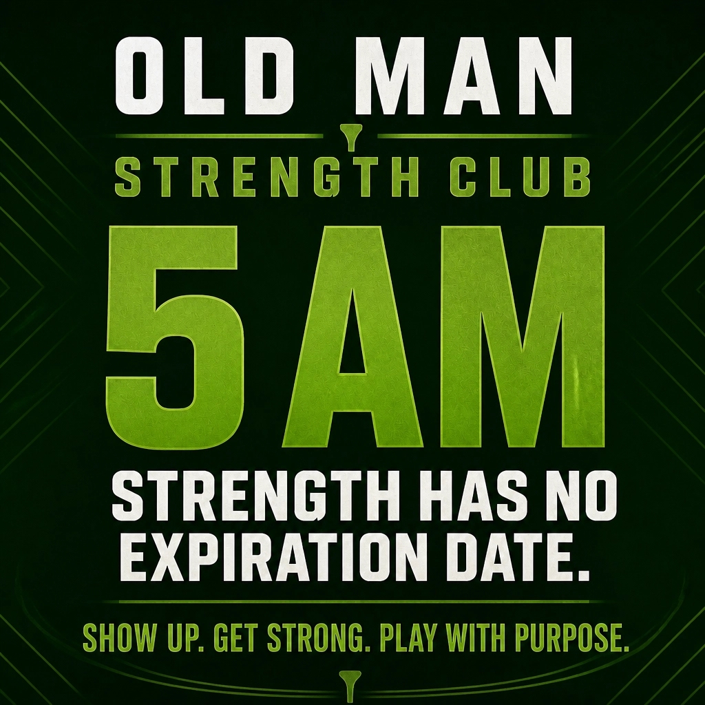 5 AM. No excuses. Just purpose. ??
The Old Man Strength Club is proving that strength has no expiration date. This crew shows up early, trains with intention, and builds more than muscle: they build consistency, confidence, and community.
It’s not about stereotypes. It’s about adults 40+ training like athletes, supporting one another, and staying strong for everything life: and the golf course: demands.
Start where you are. Train with purpose. Keep showing up.
#EAFamily #OldManStrength #ConsistencyWins #StrongerEveryDay
