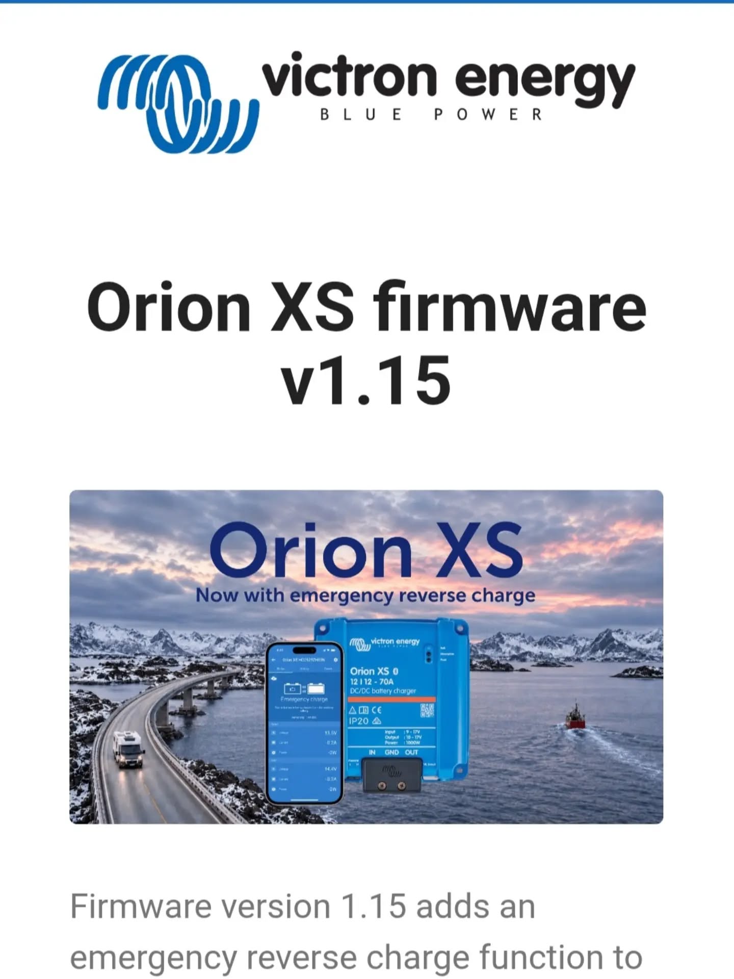 Goed nieuws voor alle Victron Orion XS-gebruikers!
Victron heeft zojuist firmware-update v1.15 uitgebracht voor de Orion XS-serie (12/12-50A, 12/12-70A en 1400) en er is een langverwachte functie toegevoegd: Emergency Reverse charge.
Stel je voor: je staat op een mooie plek, maar je startaccu is onverwacht leeg. Met deze nieuwe functie kun je via de Orion XS je startaccu weer opladen met stroom vanaf je huishoudaccu. Zo krijg je de motor gewoon weer gestart zonder dat je hulp van buitenaf nodig hebt. Een echte redder in nood voor als je off-grid staat!
Hoe werkt het?
Update je Orion XS naar firmware v1.15 via de VictronConnect-app (versie 6.43 of hoger vereist) De functie wordt gestart vanuit de VictronConnect-app door op het nieuwe pictogram voor het opladen van de startaccu te tikken in het statusscherm.
Gedurende 15 minuten zal de Orion xs de startaccu opladen op 50% van het ingestelde vermogen.
Heb je vragen over de update of hulp nodig bij het instellen van je systeem? Laat het ons weten in de comments of stuur een DM!
#StroomInJeCamper #VictronEnergy #OrionXS #CamperTechniek #OffGrid